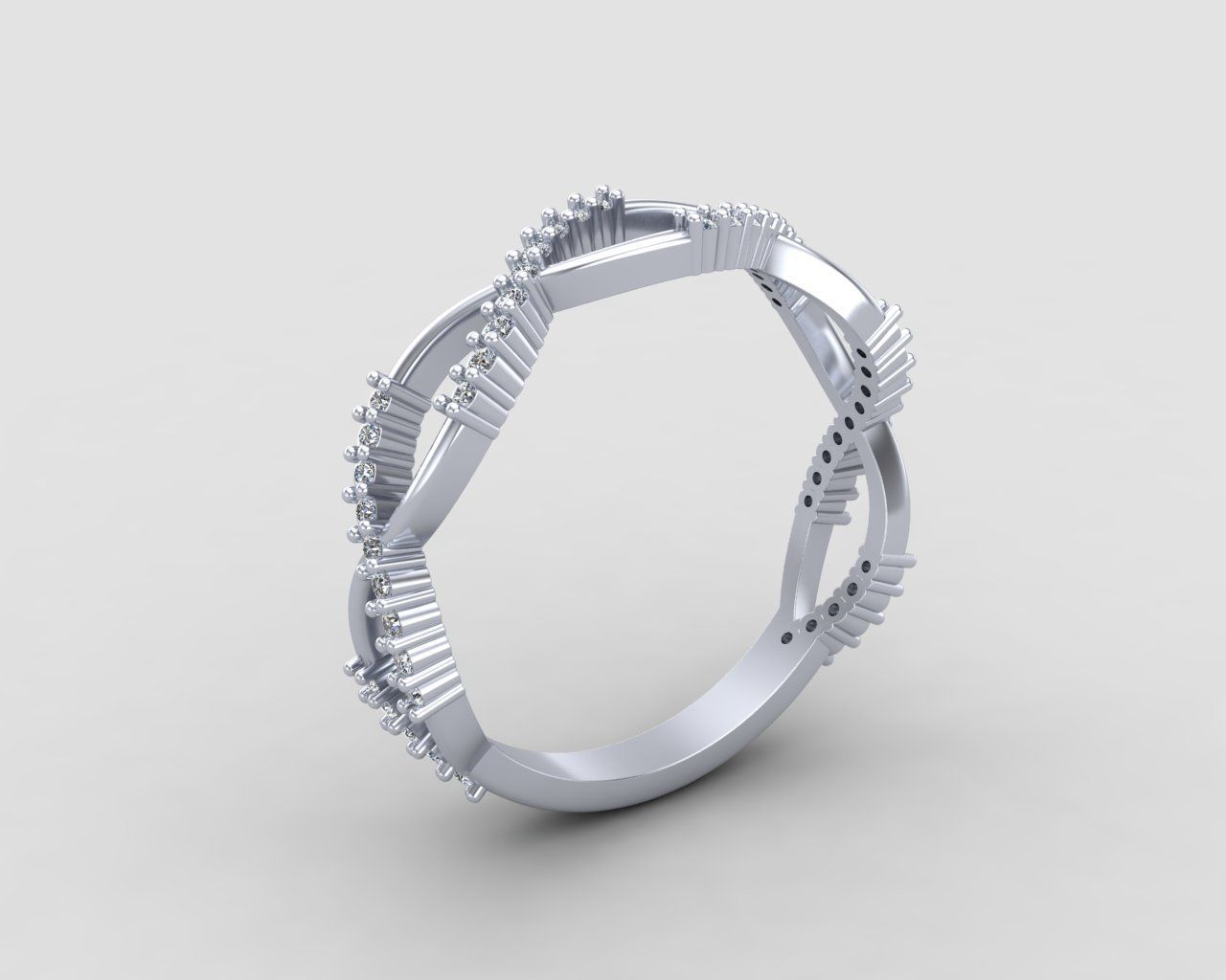 Minimal Infinity ring 131-MW 3D print model_22