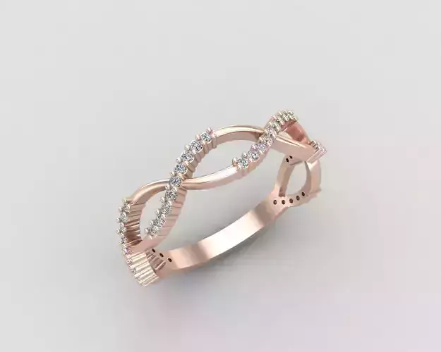 Minimal Infinity ring 131-MW 3D print model