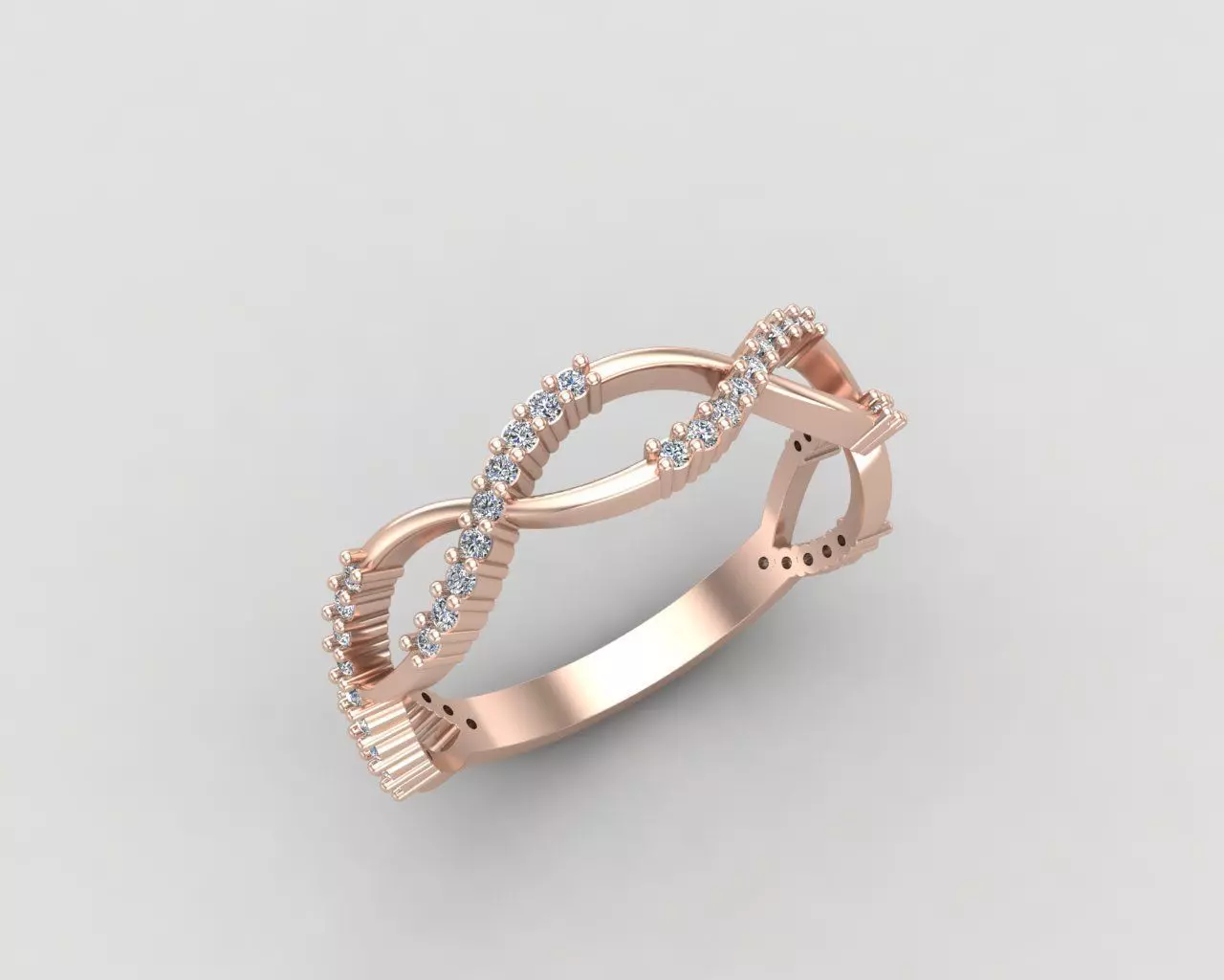 Minimal Infinity ring 131-MW 3D print model_0