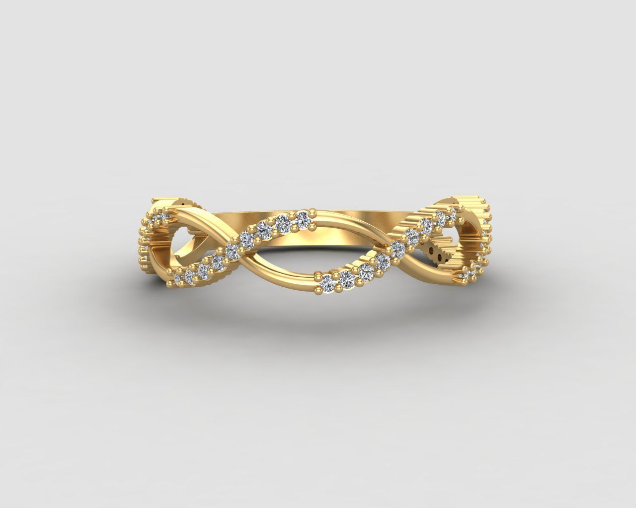 Minimal Infinity ring 131-MW 3D print model_18
