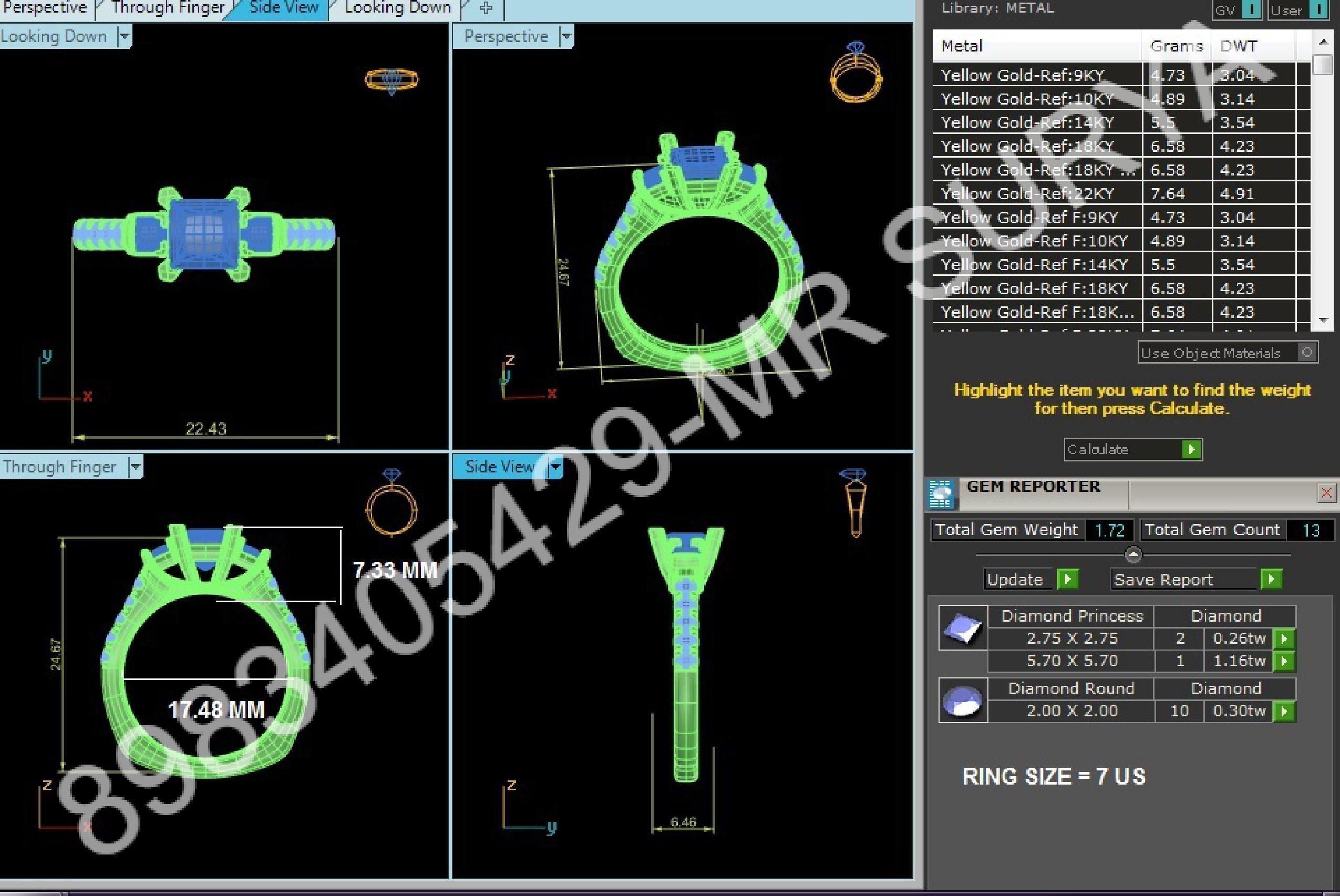 Pendant and Solitaire Rings 3D print model_31