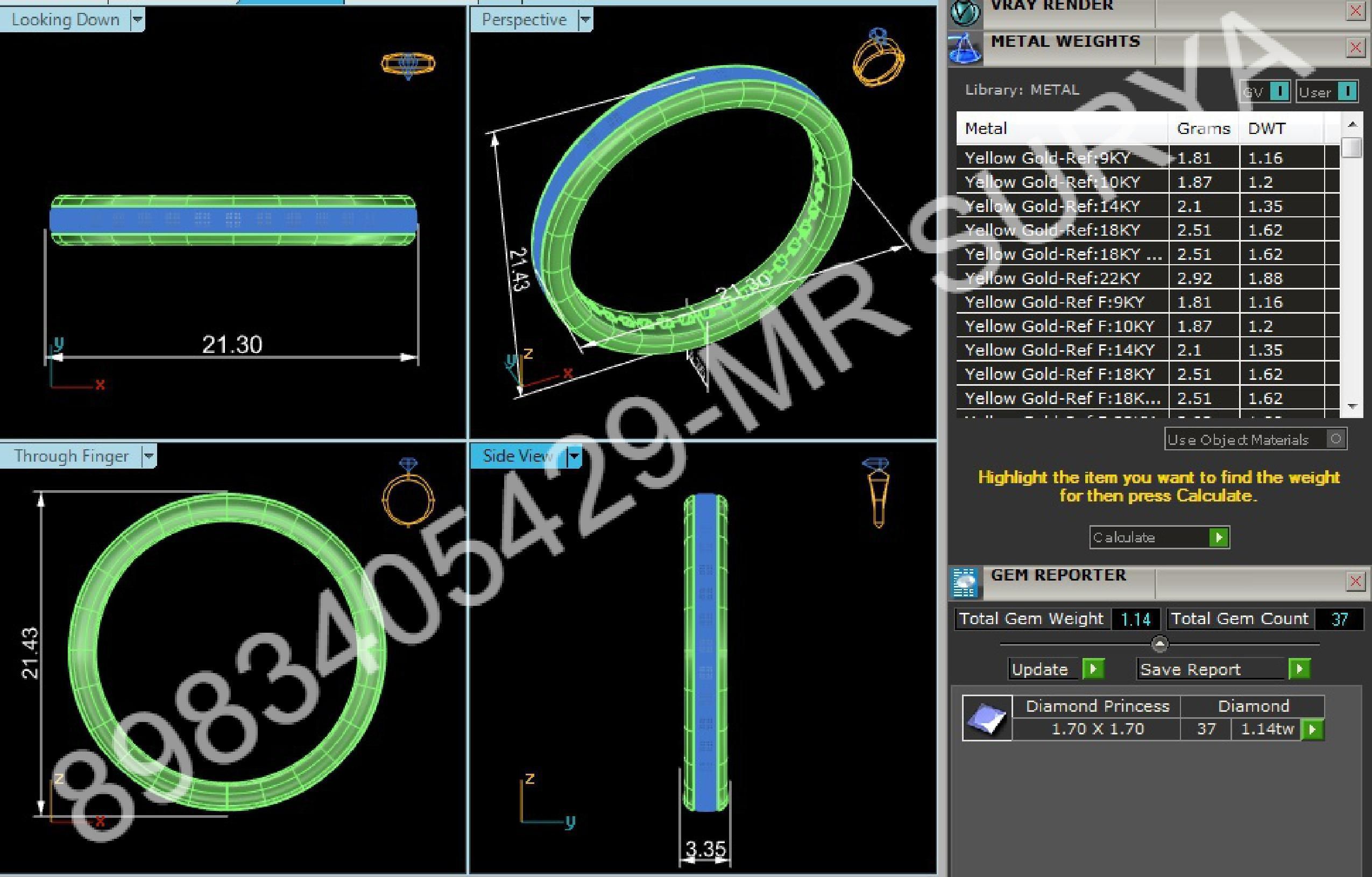 Pendant and Solitaire Rings 3D print model_56