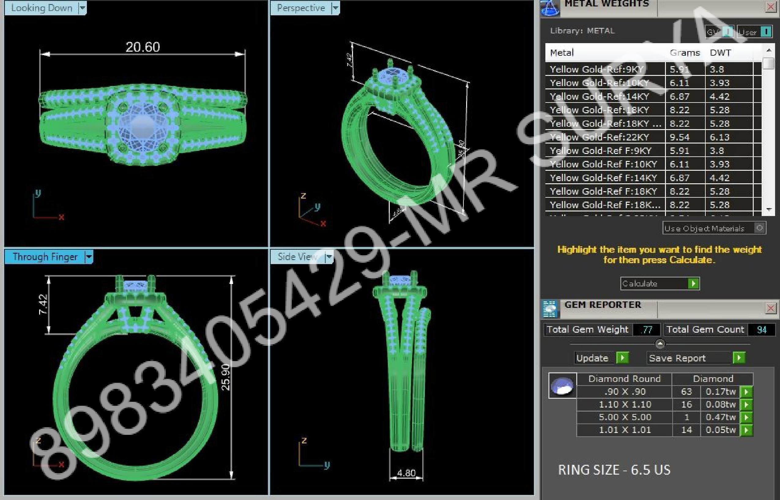Pendant and Solitaire Rings 3D print model_14