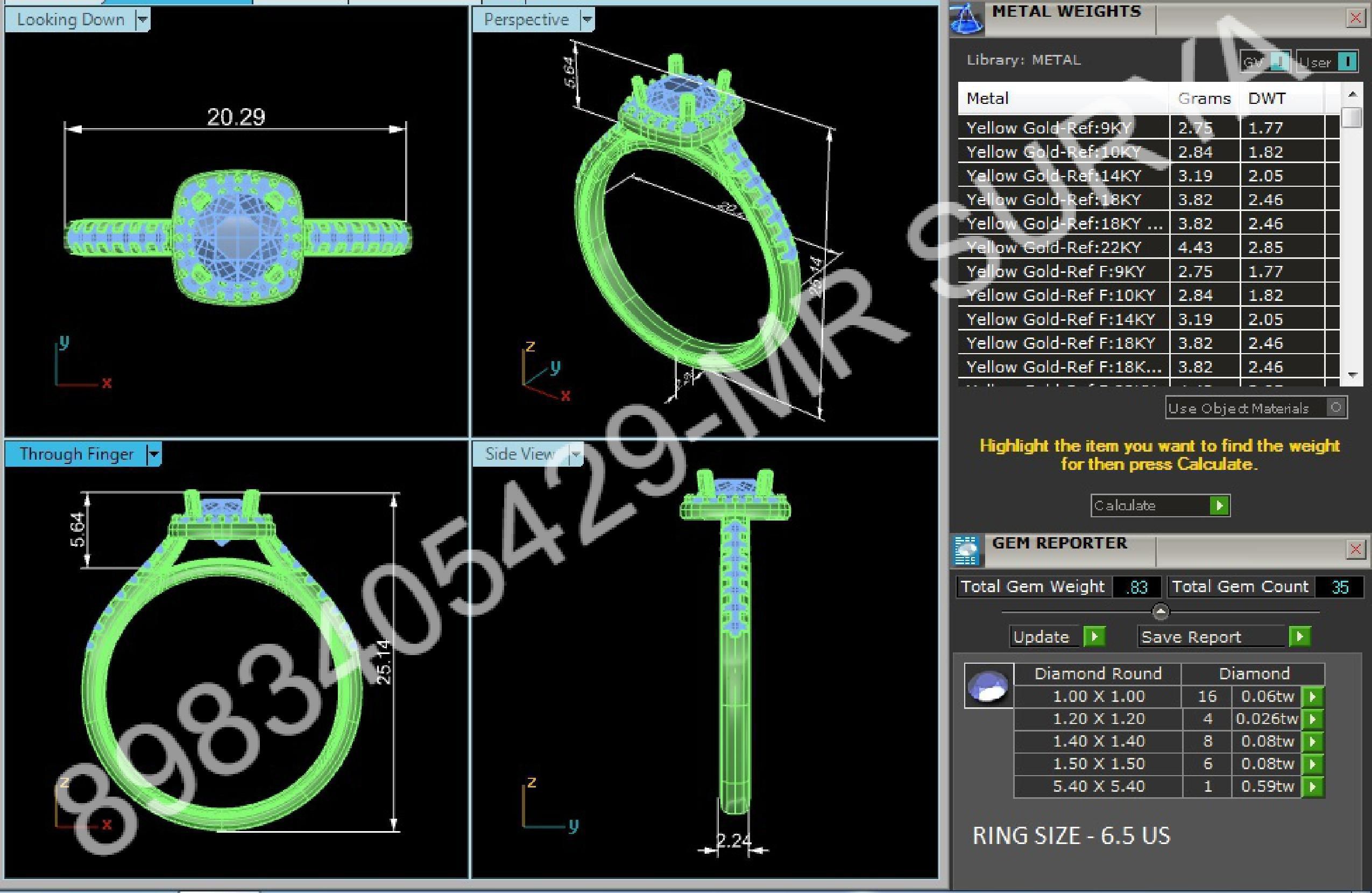 Pendant and Solitaire Rings 3D print model_35