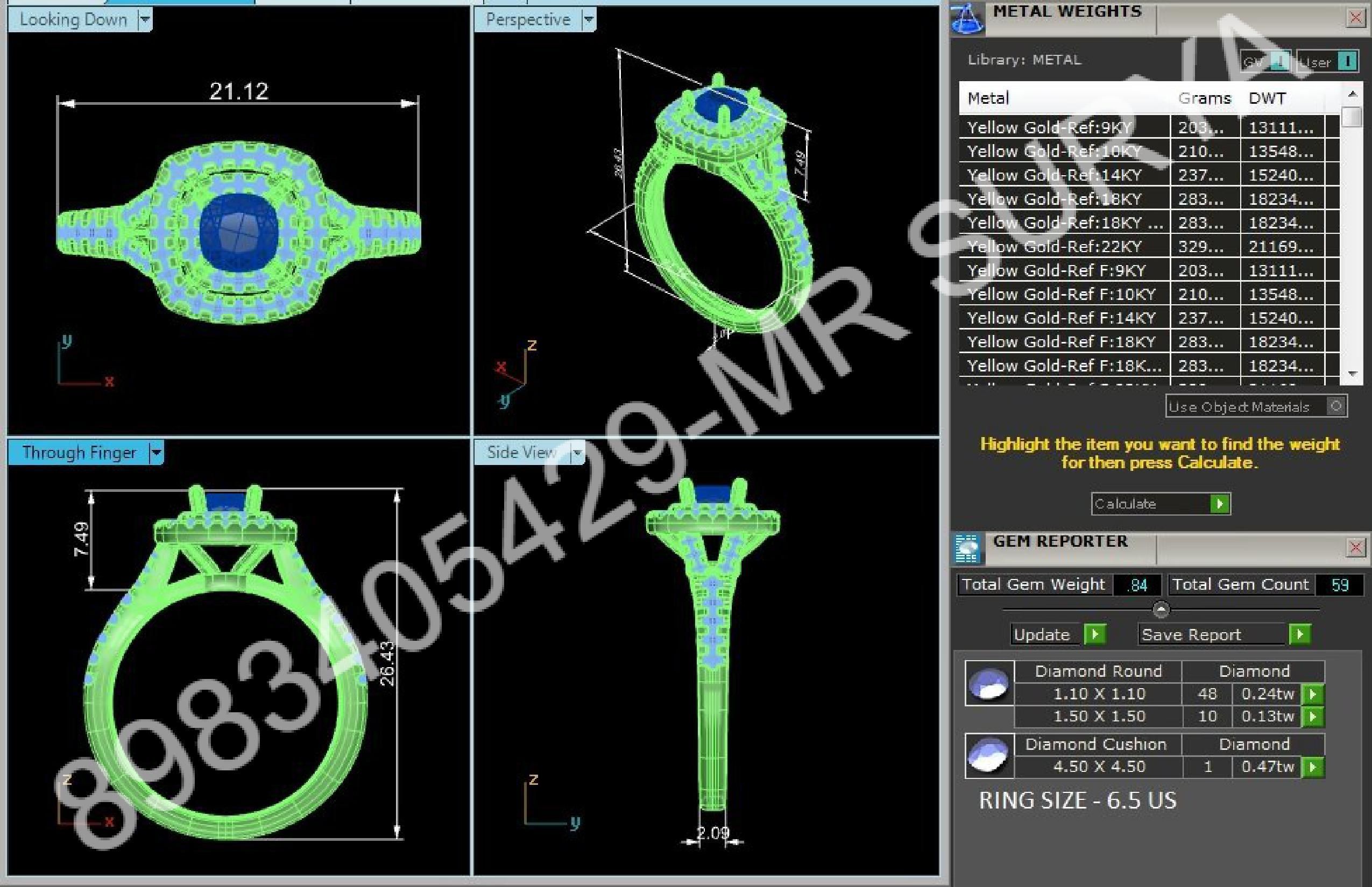 Pendant and Solitaire Rings 3D print model_11