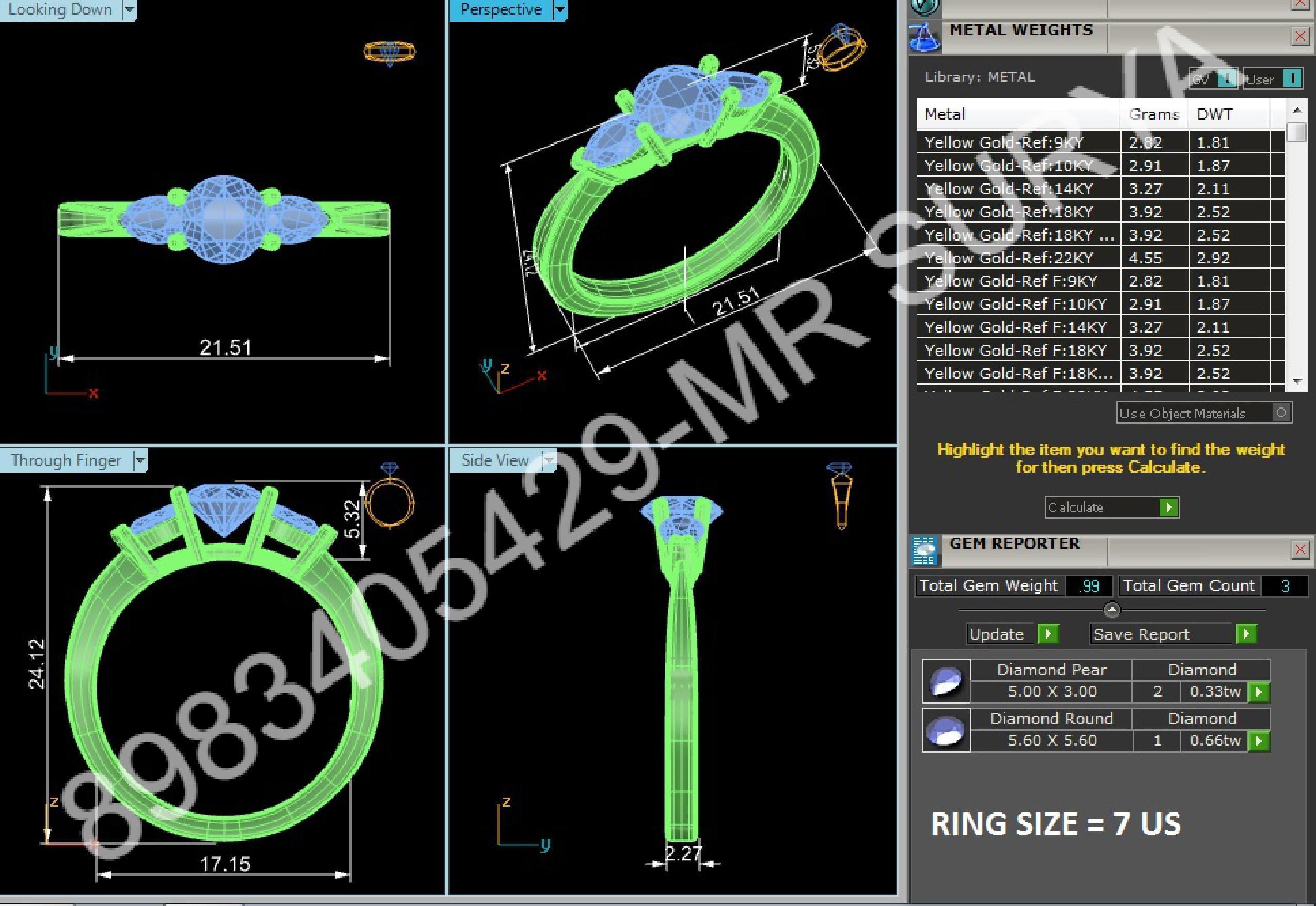 Pendant and Solitaire Rings 3D print model_36