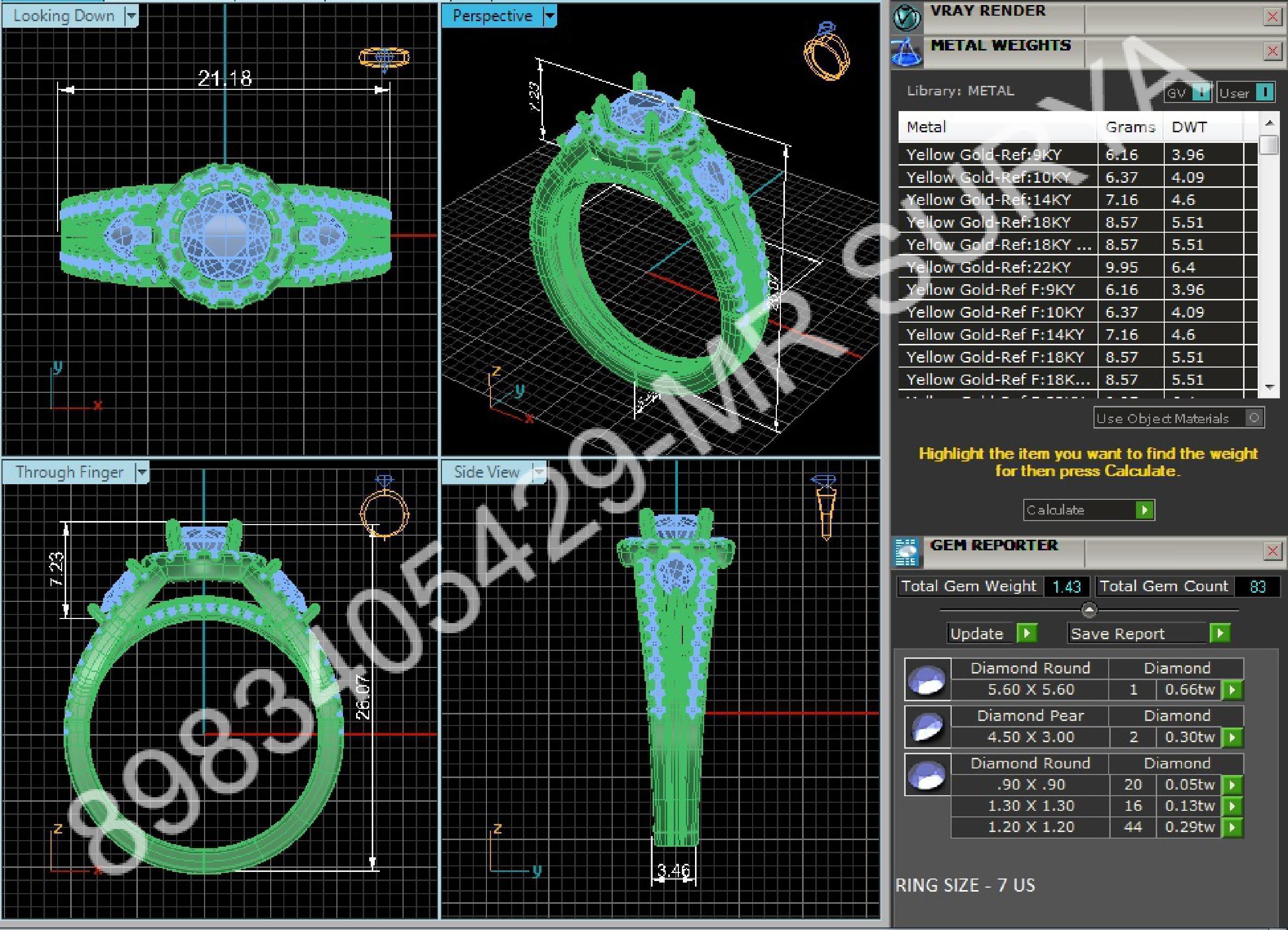 Pendant and Solitaire Rings 3D print model_53