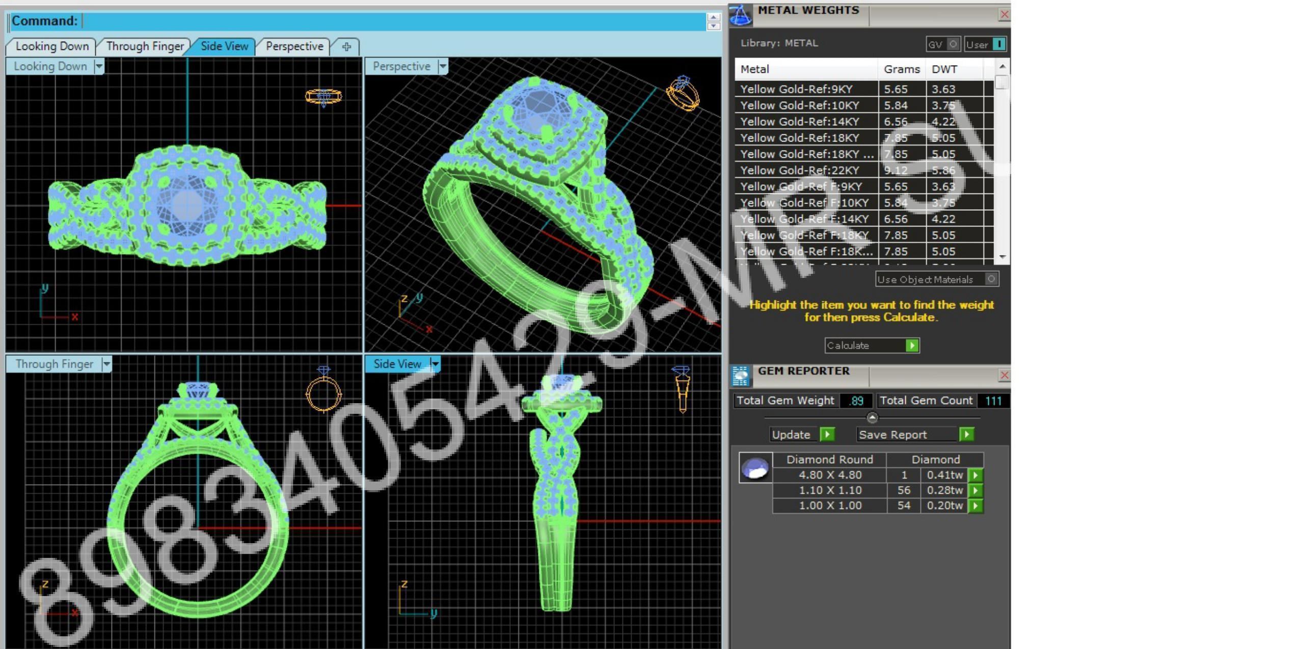 Pendant and Solitaire Rings 3D print model_8