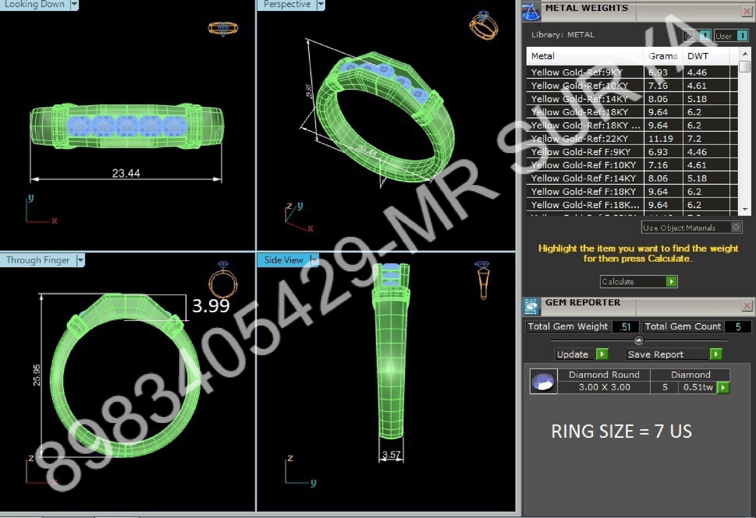 Pendant and Solitaire Rings 3D print model_7