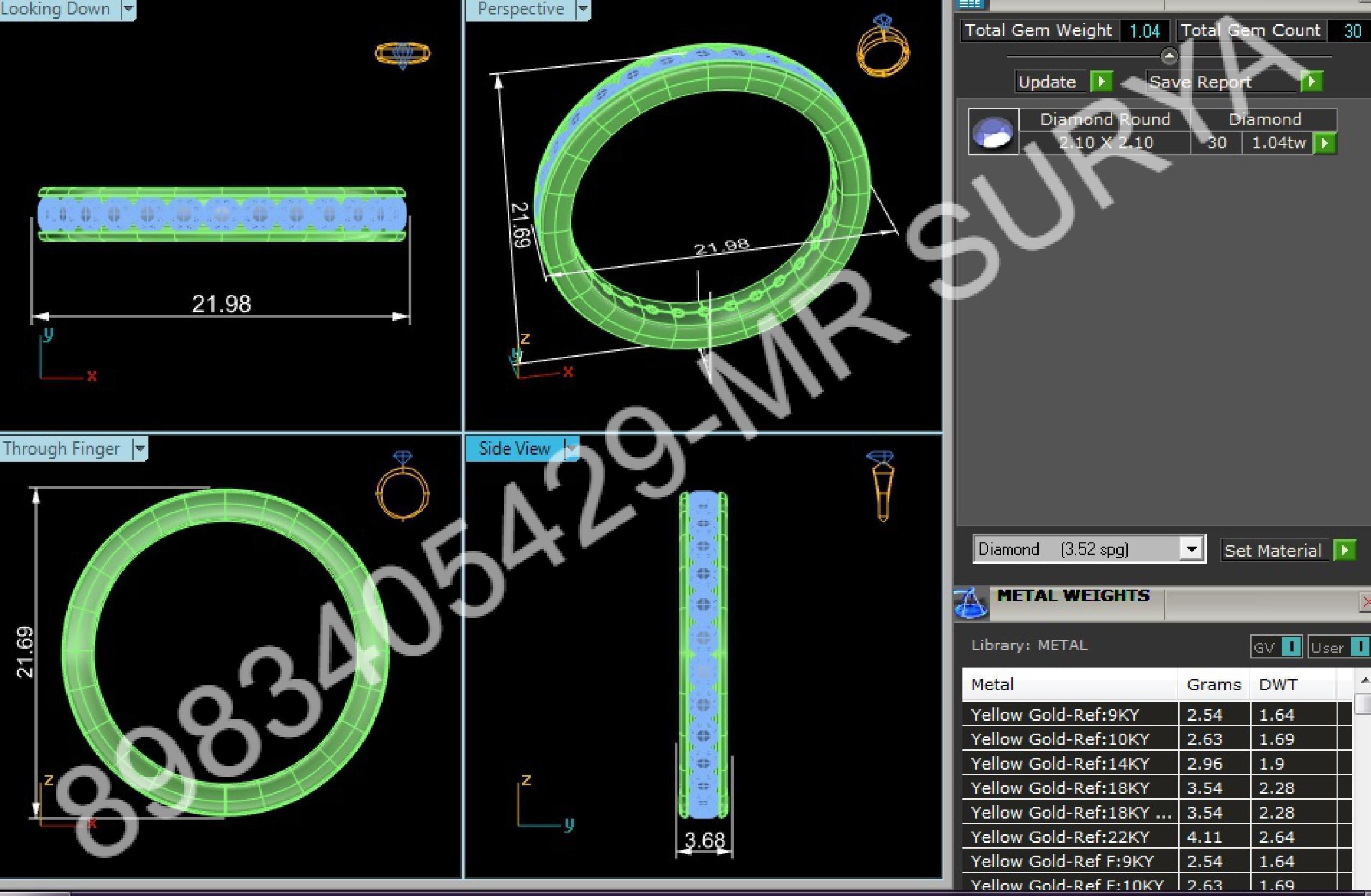 Pendant and Solitaire Rings 3D print model_59