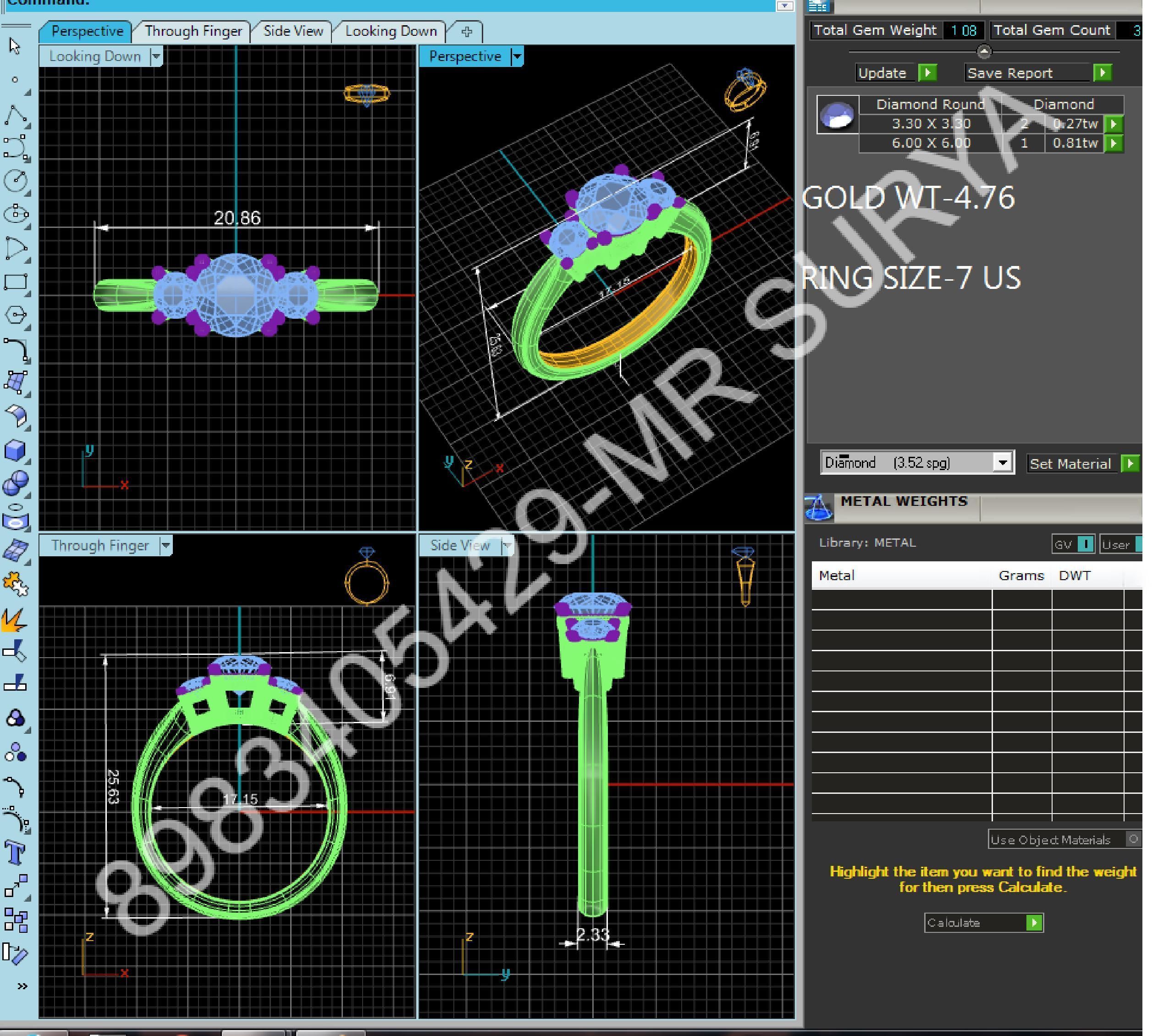 Pendant and Solitaire Rings 3D print model_38