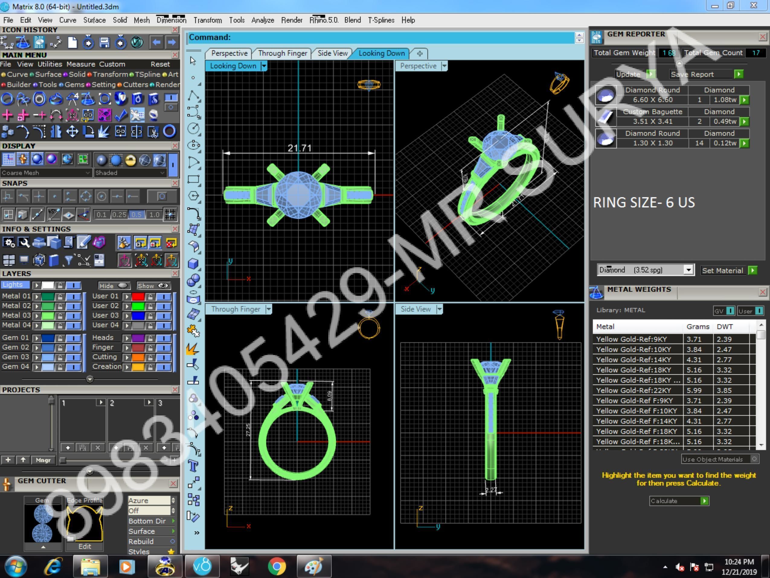 Pendant and Solitaire Rings 3D print model_43