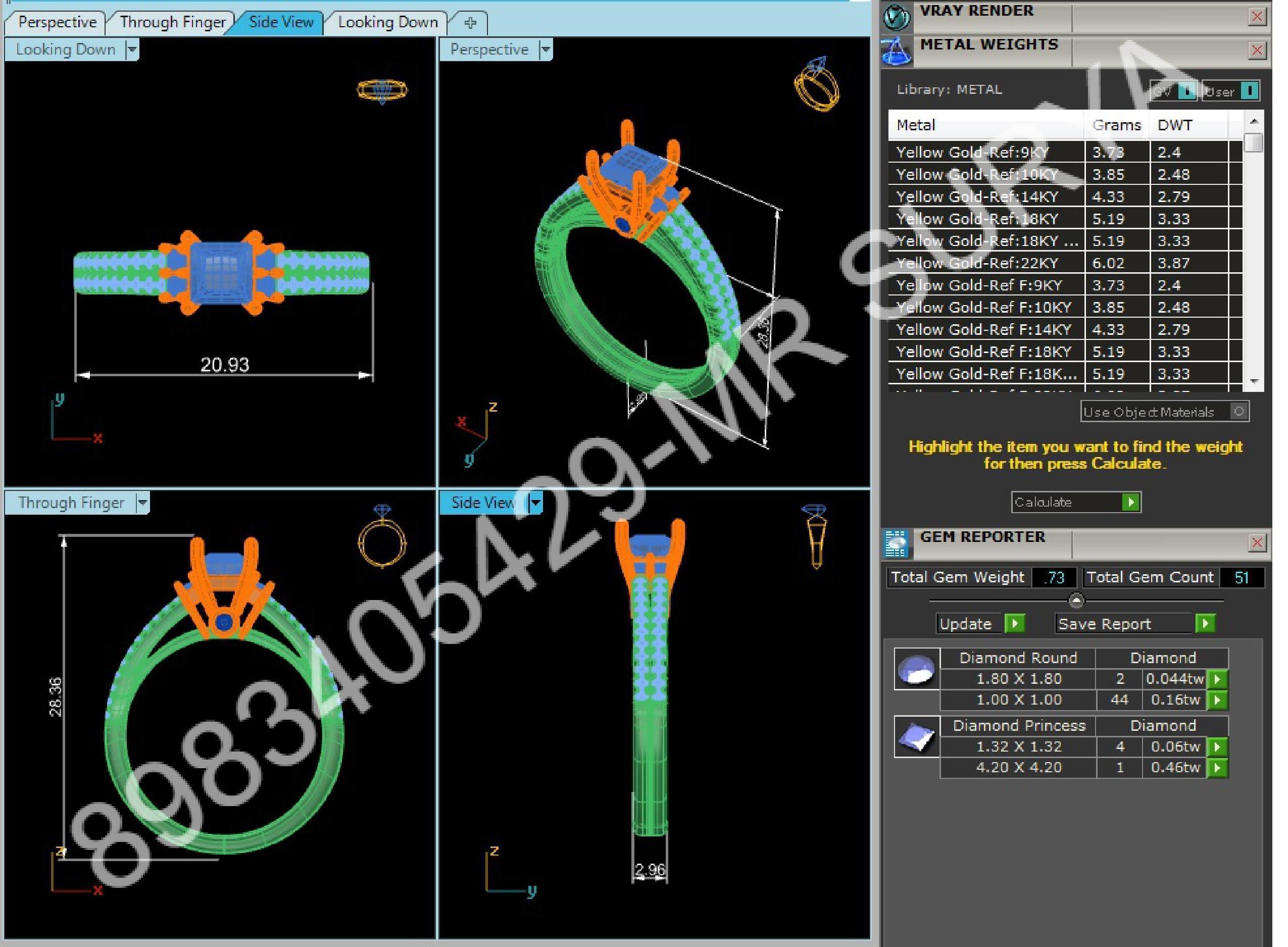Pendant and Solitaire Rings 3D print model_34