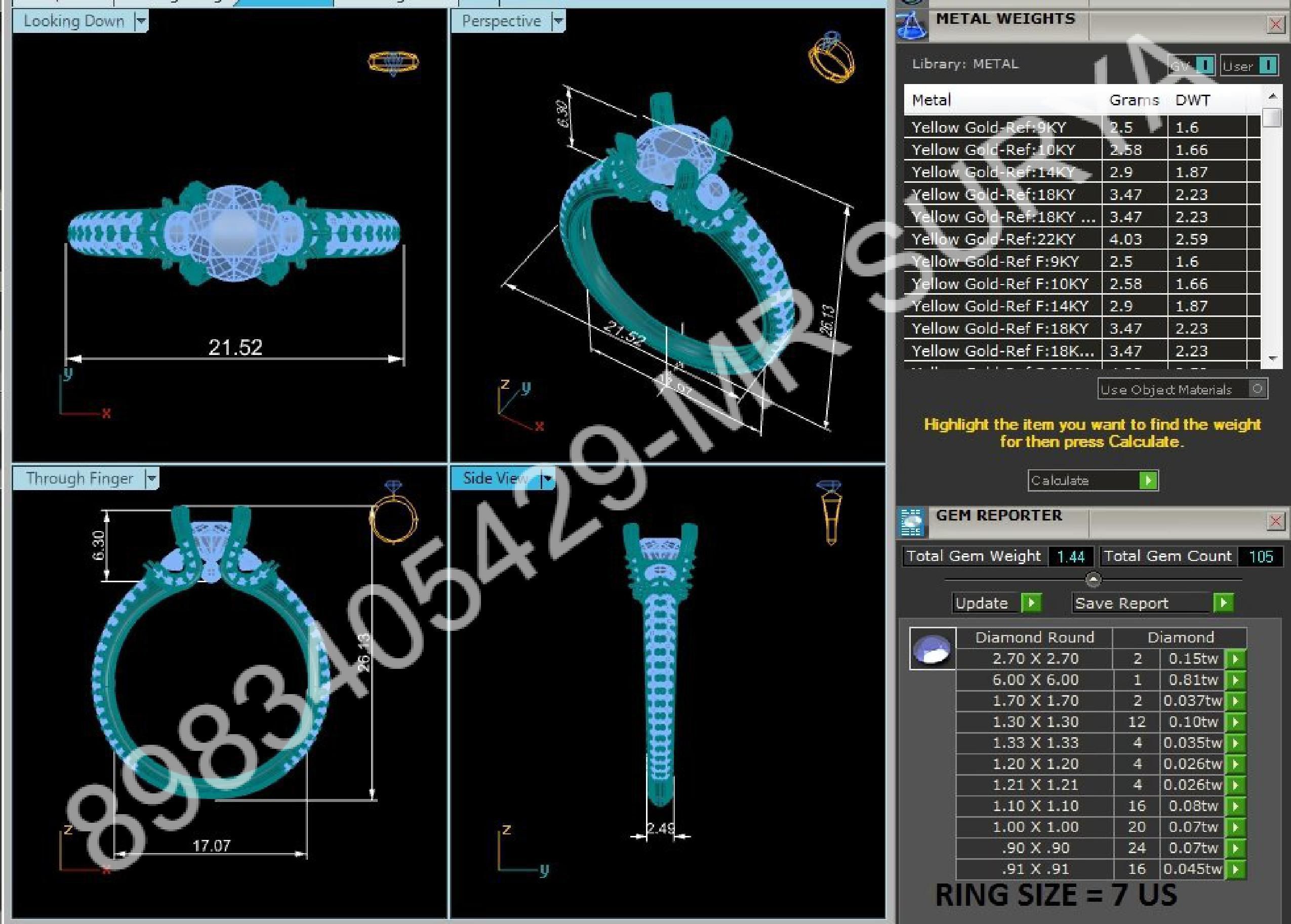 Pendant and Solitaire Rings 3D print model_51