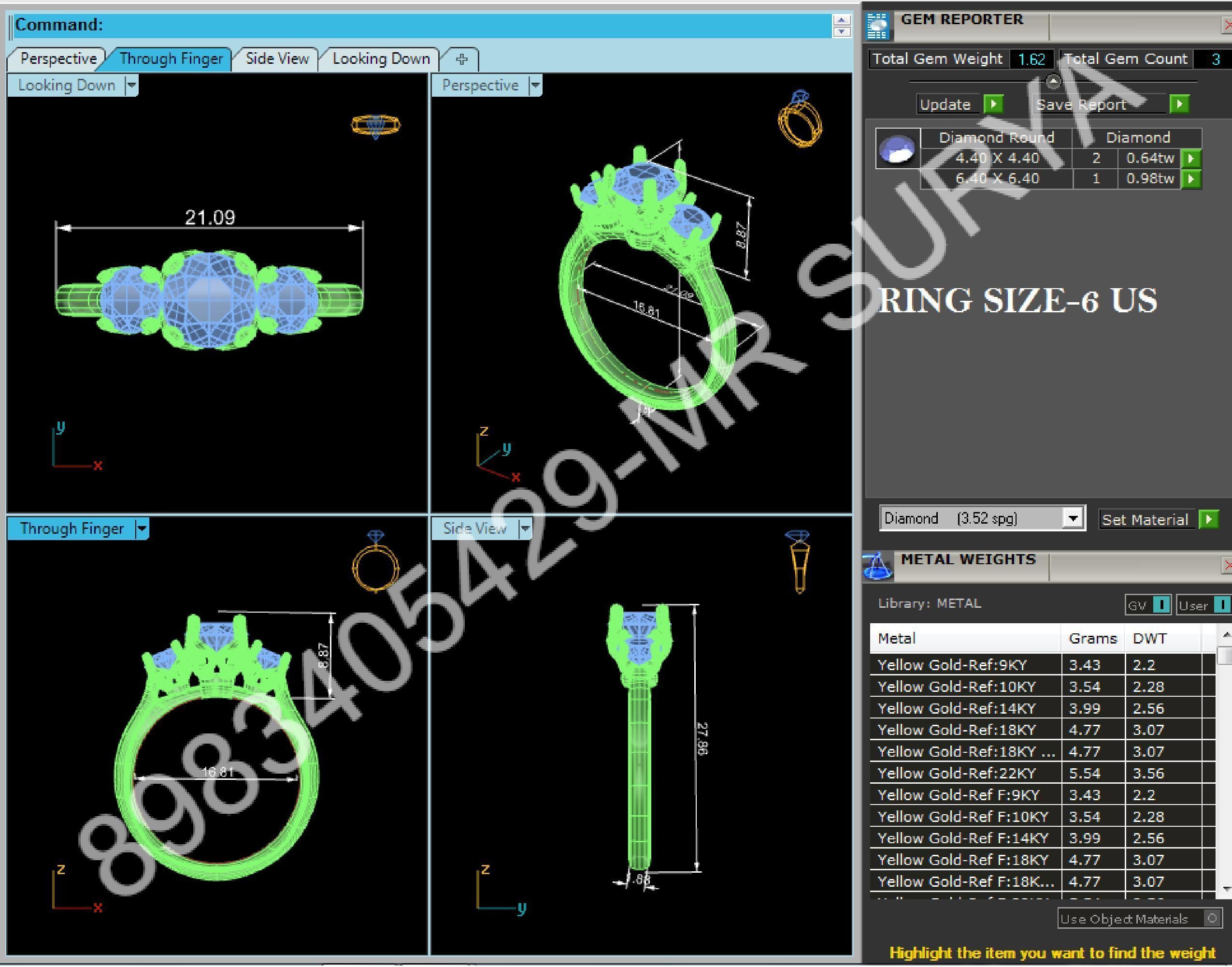 Pendant and Solitaire Rings 3D print model_27