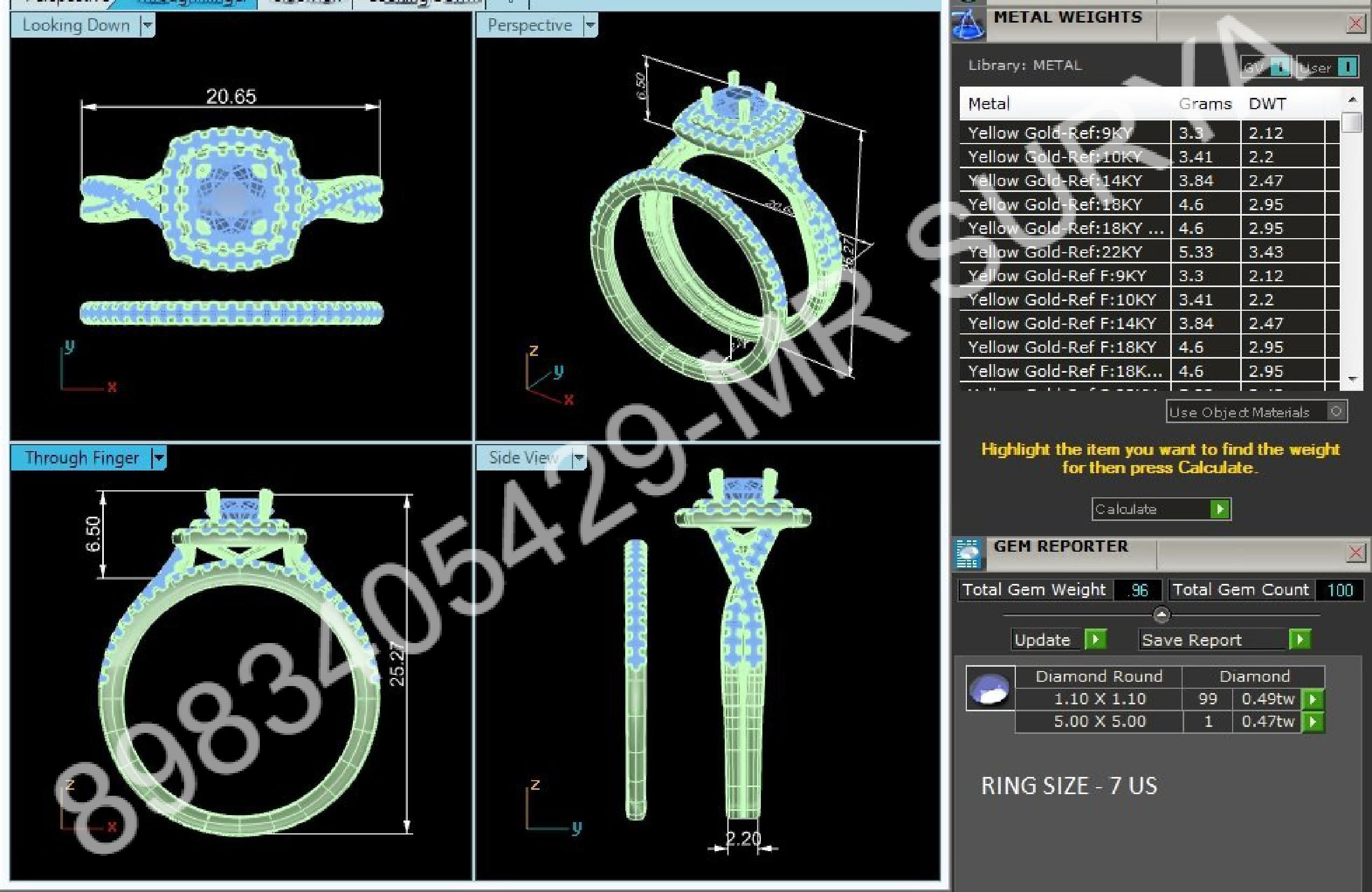 Pendant and Solitaire Rings 3D print model_13