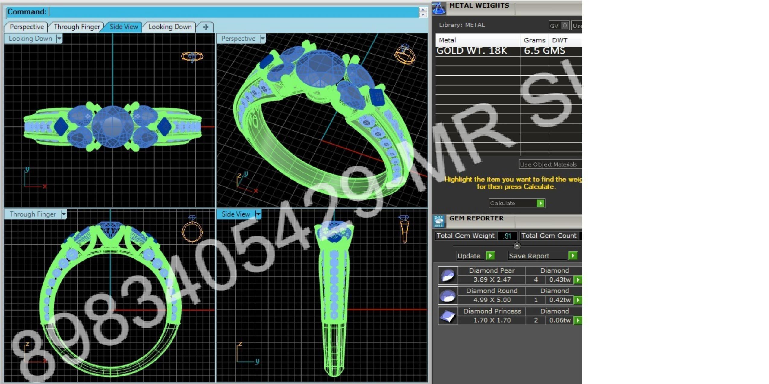 Pendant and Solitaire Rings 3D print model_16