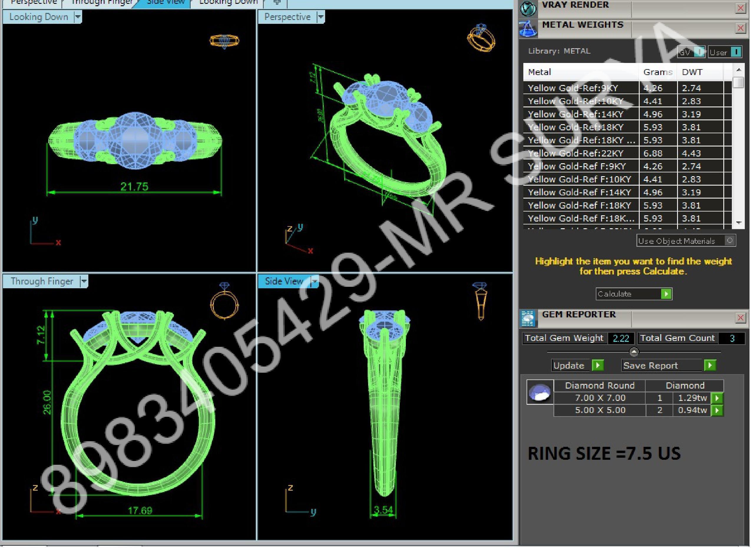 Pendant and Solitaire Rings 3D print model_42