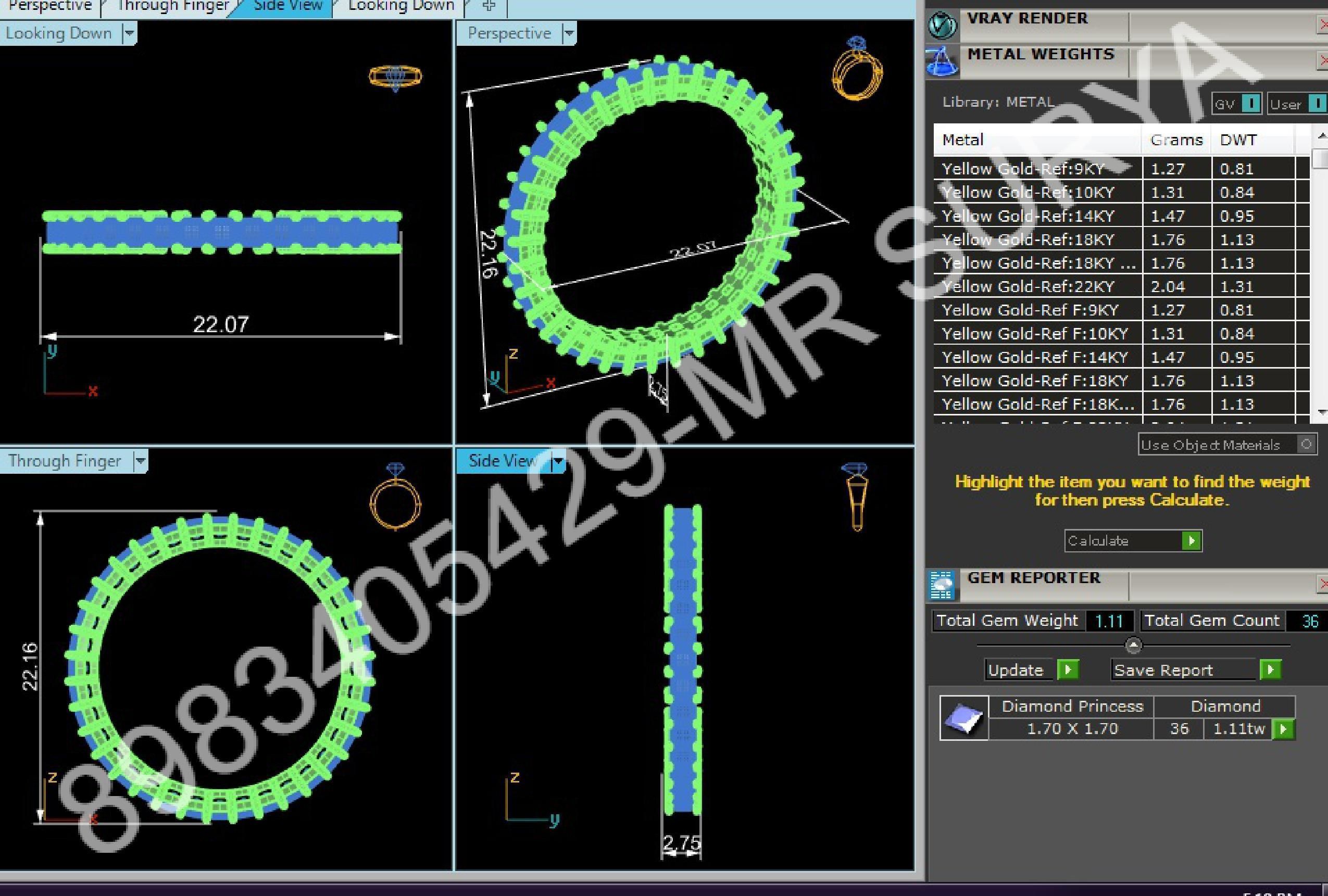 Pendant and Solitaire Rings 3D print model_45