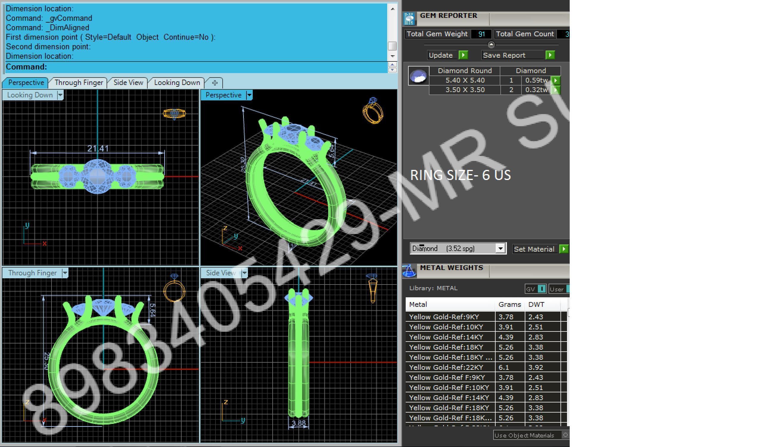 Pendant and Solitaire Rings 3D print model_47