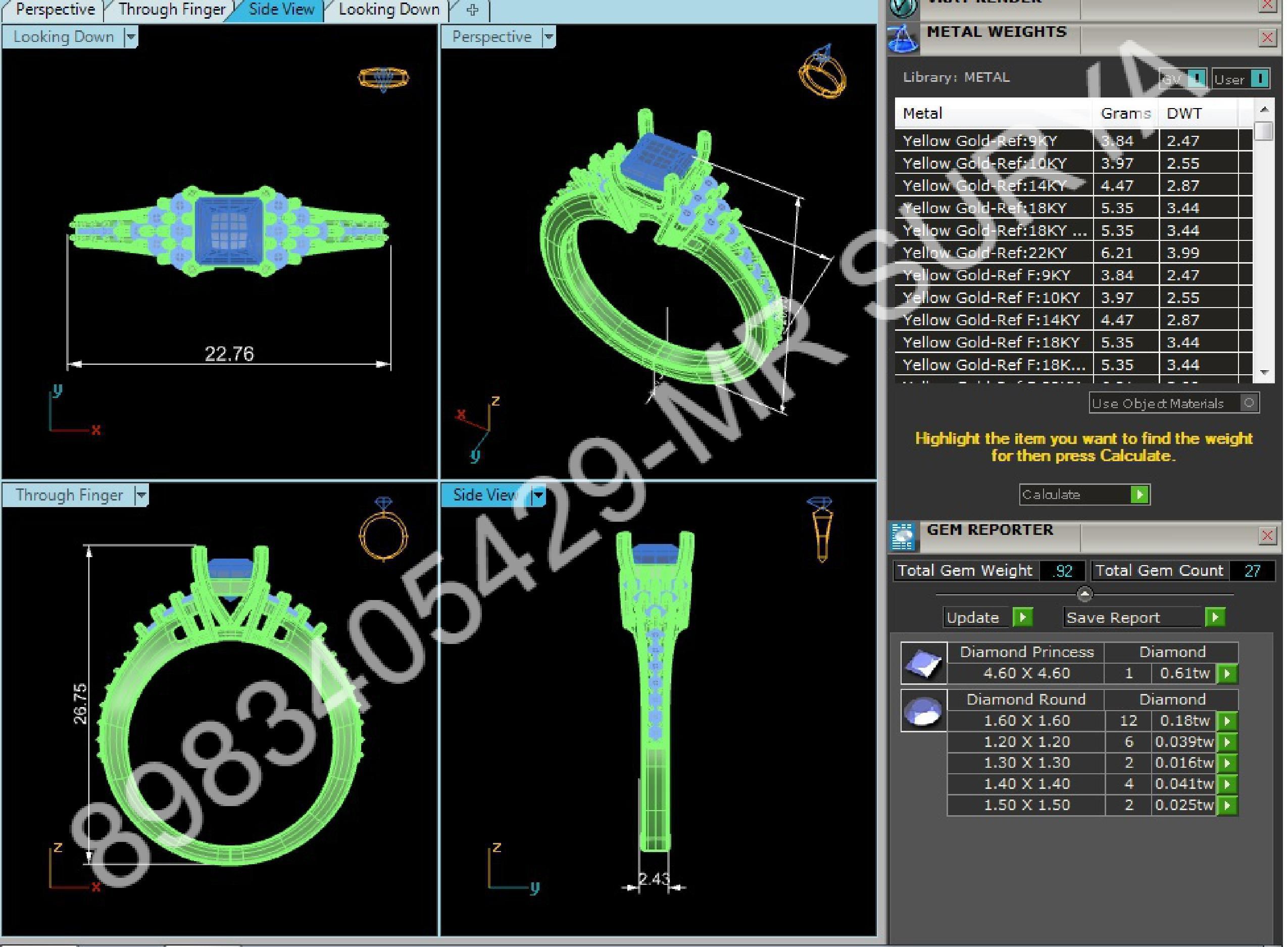 Pendant and Solitaire Rings 3D print model_23