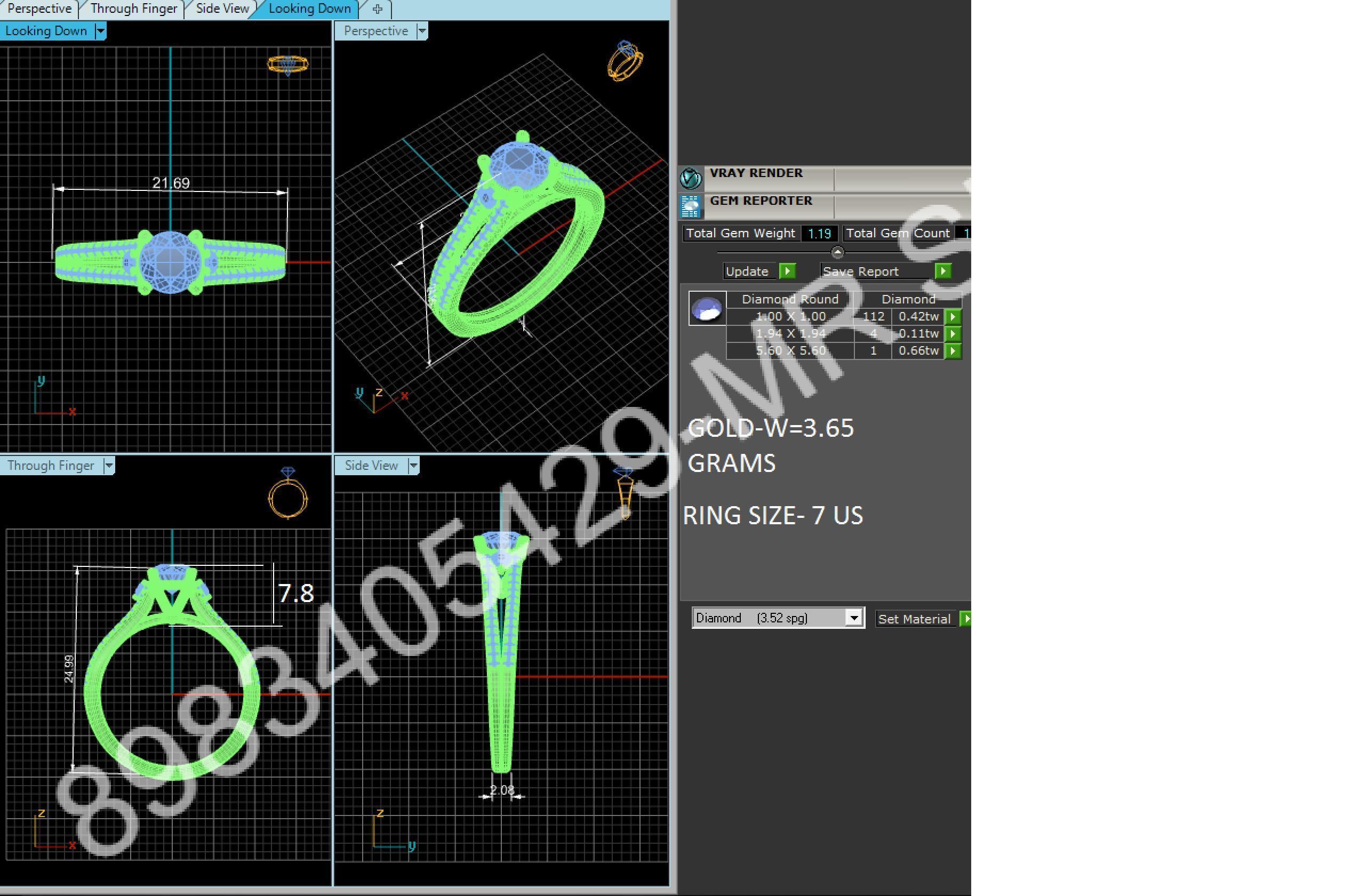 Pendant and Solitaire Rings 3D print model_6