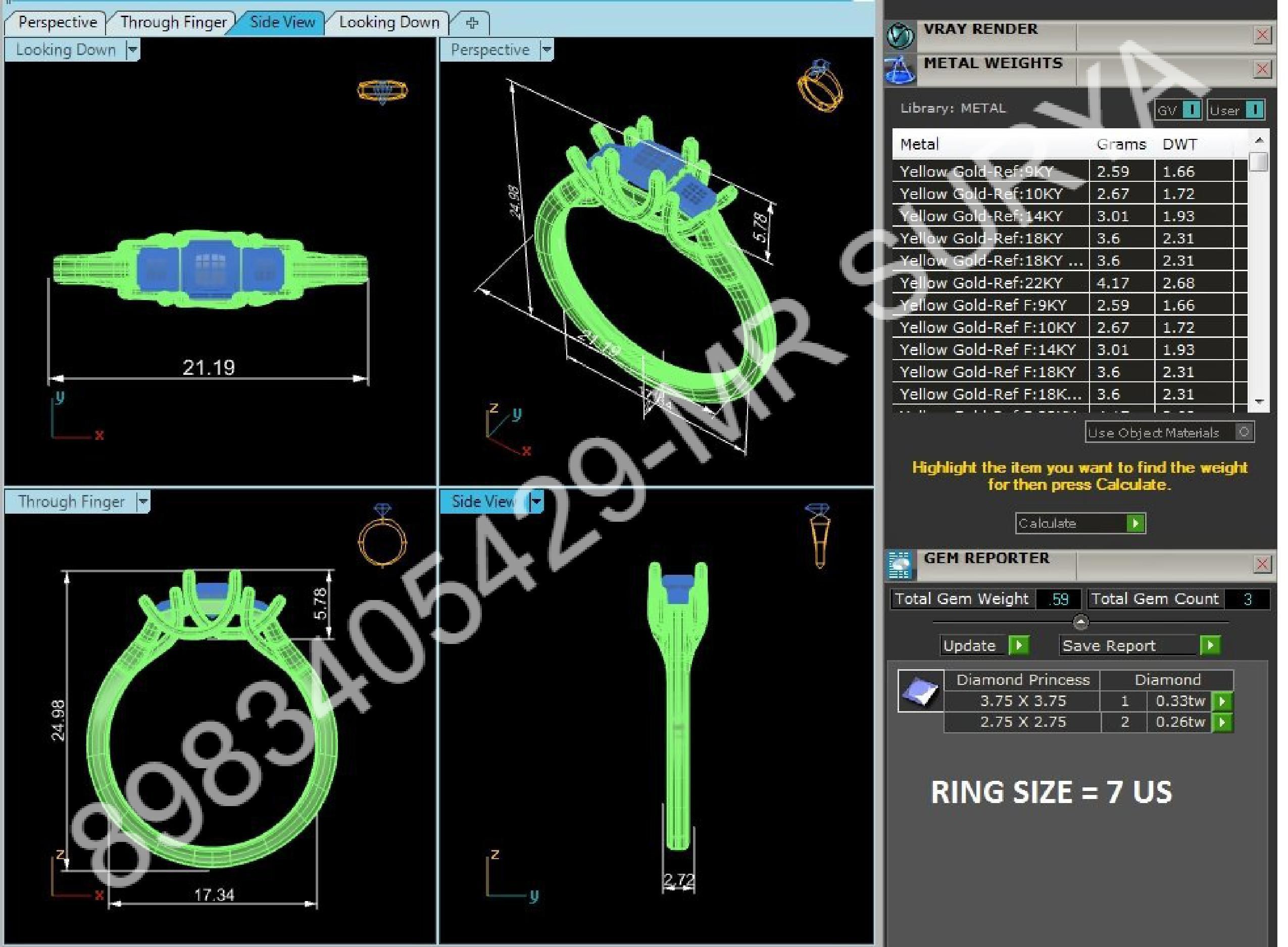 Pendant and Solitaire Rings 3D print model_33
