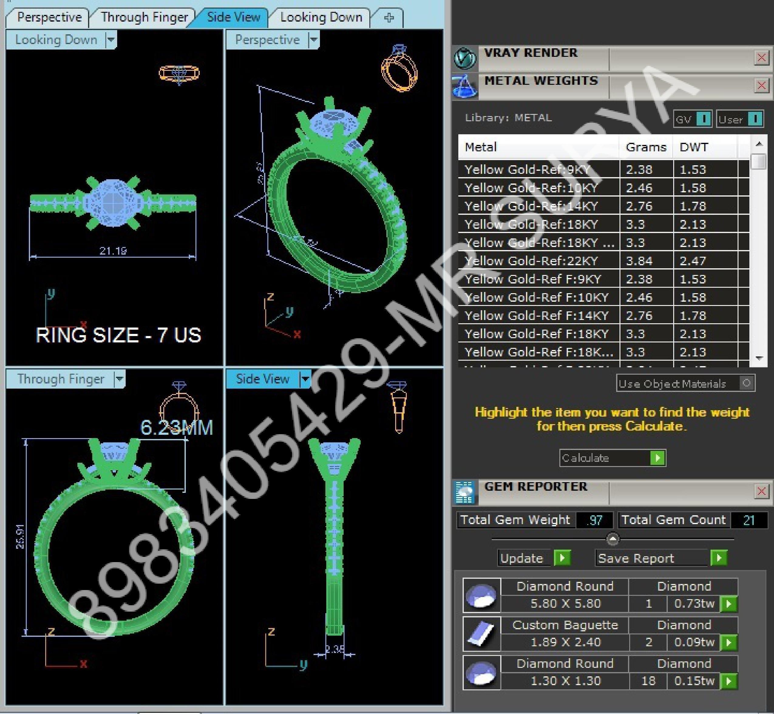 Pendant and Solitaire Rings 3D print model_54
