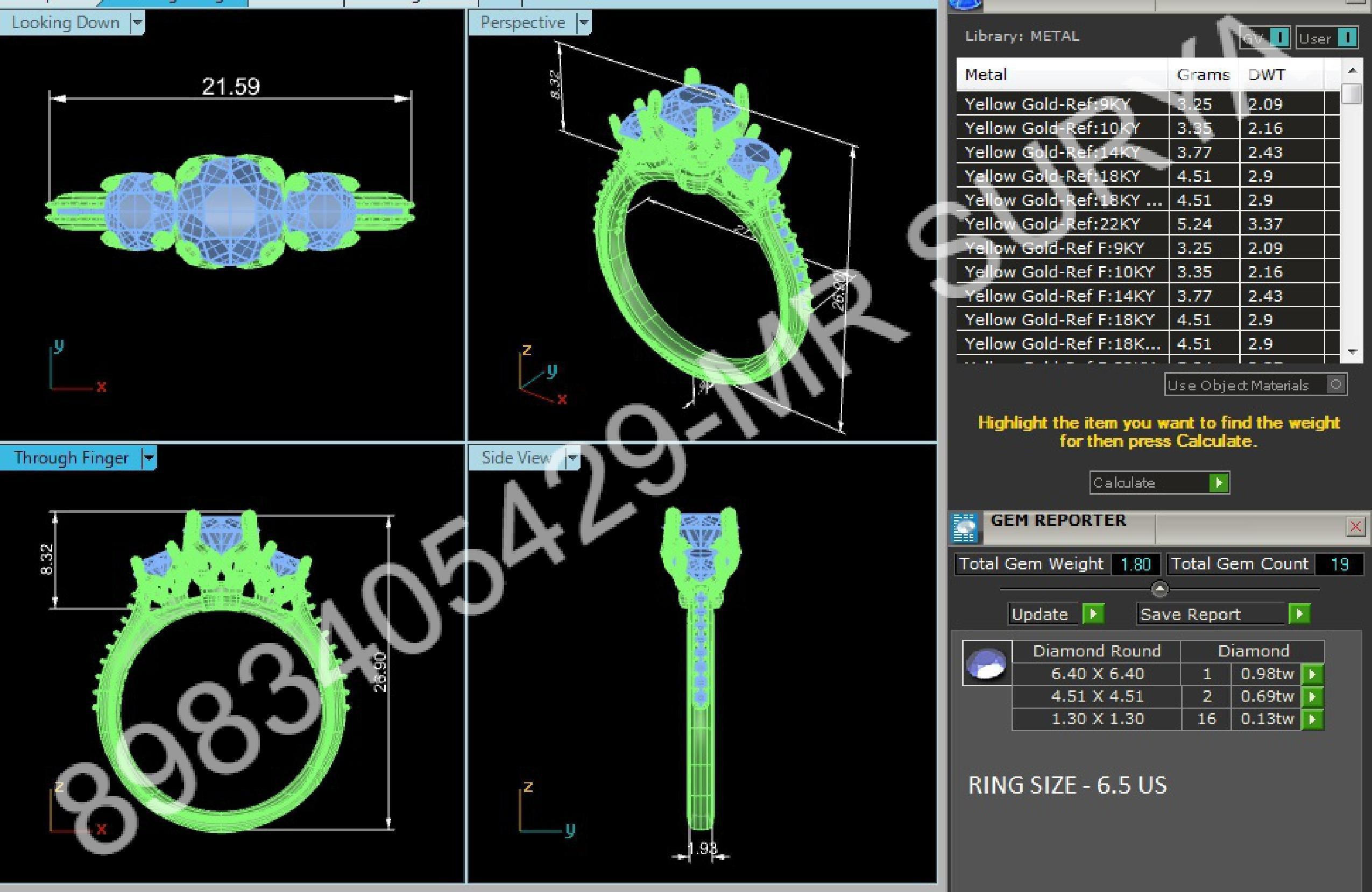 Pendant and Solitaire Rings 3D print model_41