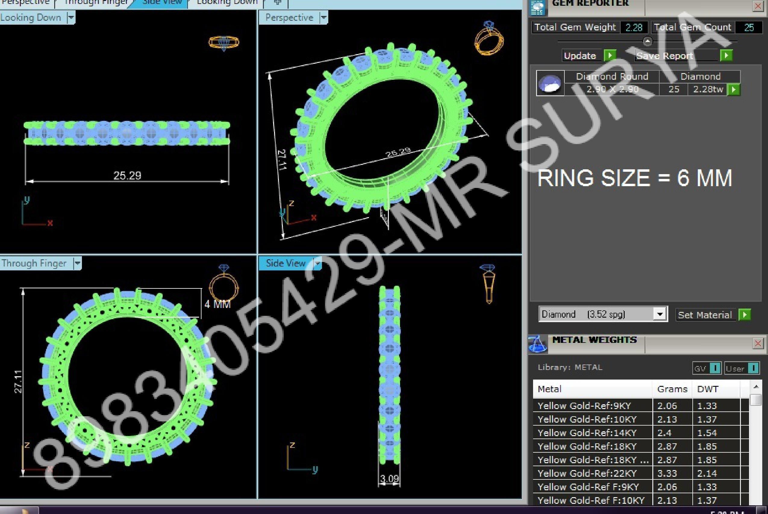 Pendant and Solitaire Rings 3D print model_3
