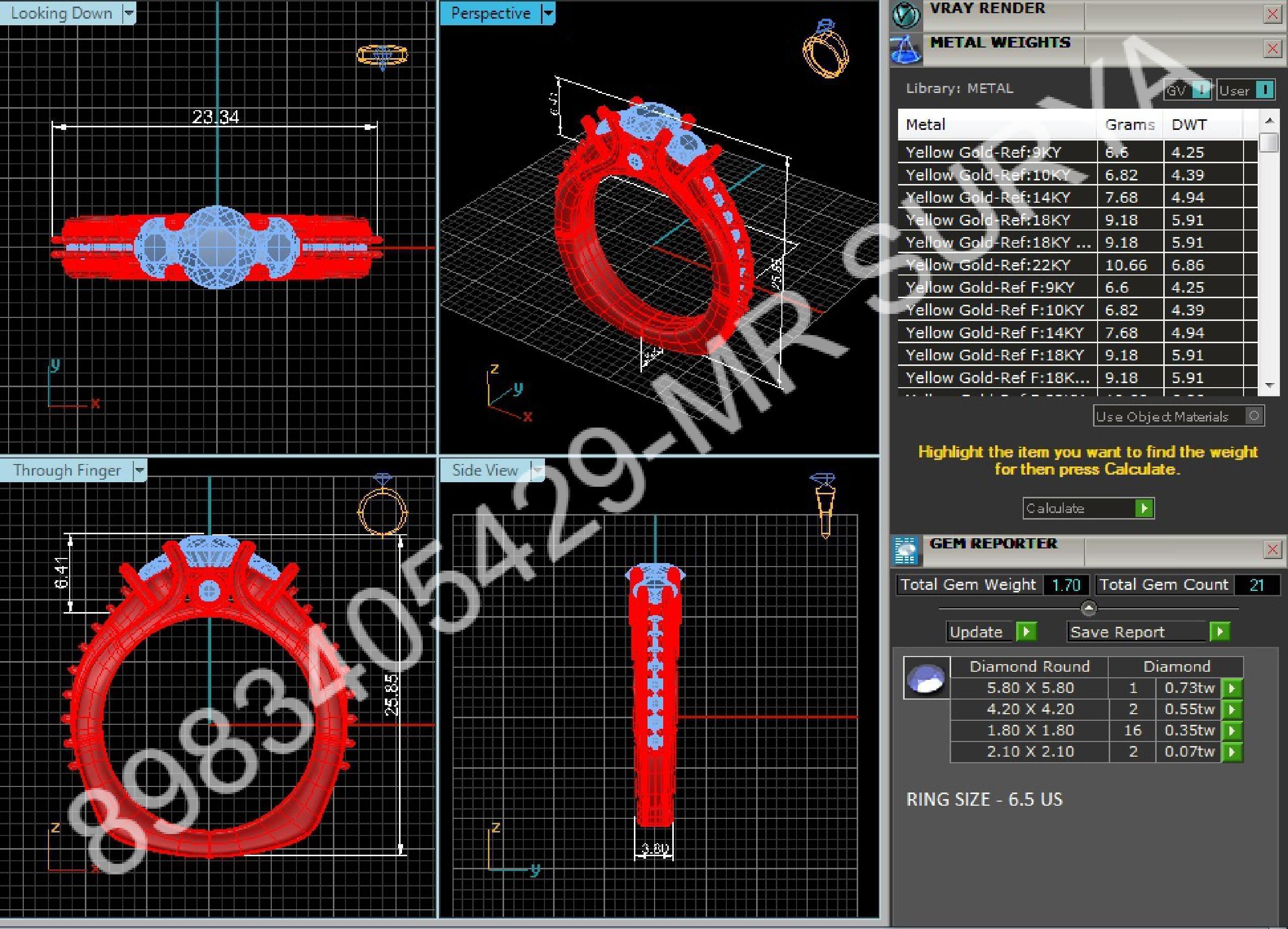 Pendant and Solitaire Rings 3D print model_48