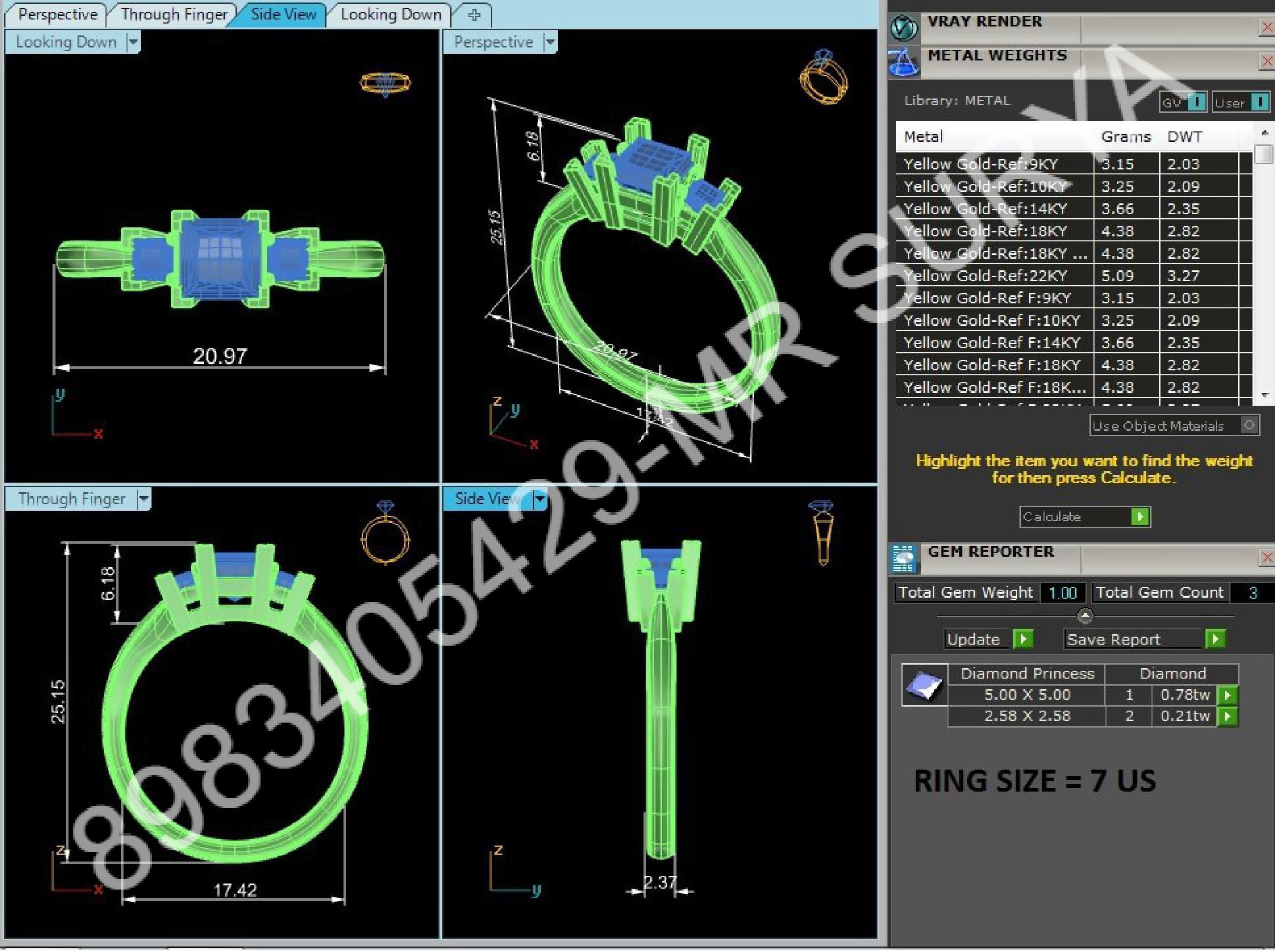 Pendant and Solitaire Rings 3D print model_29