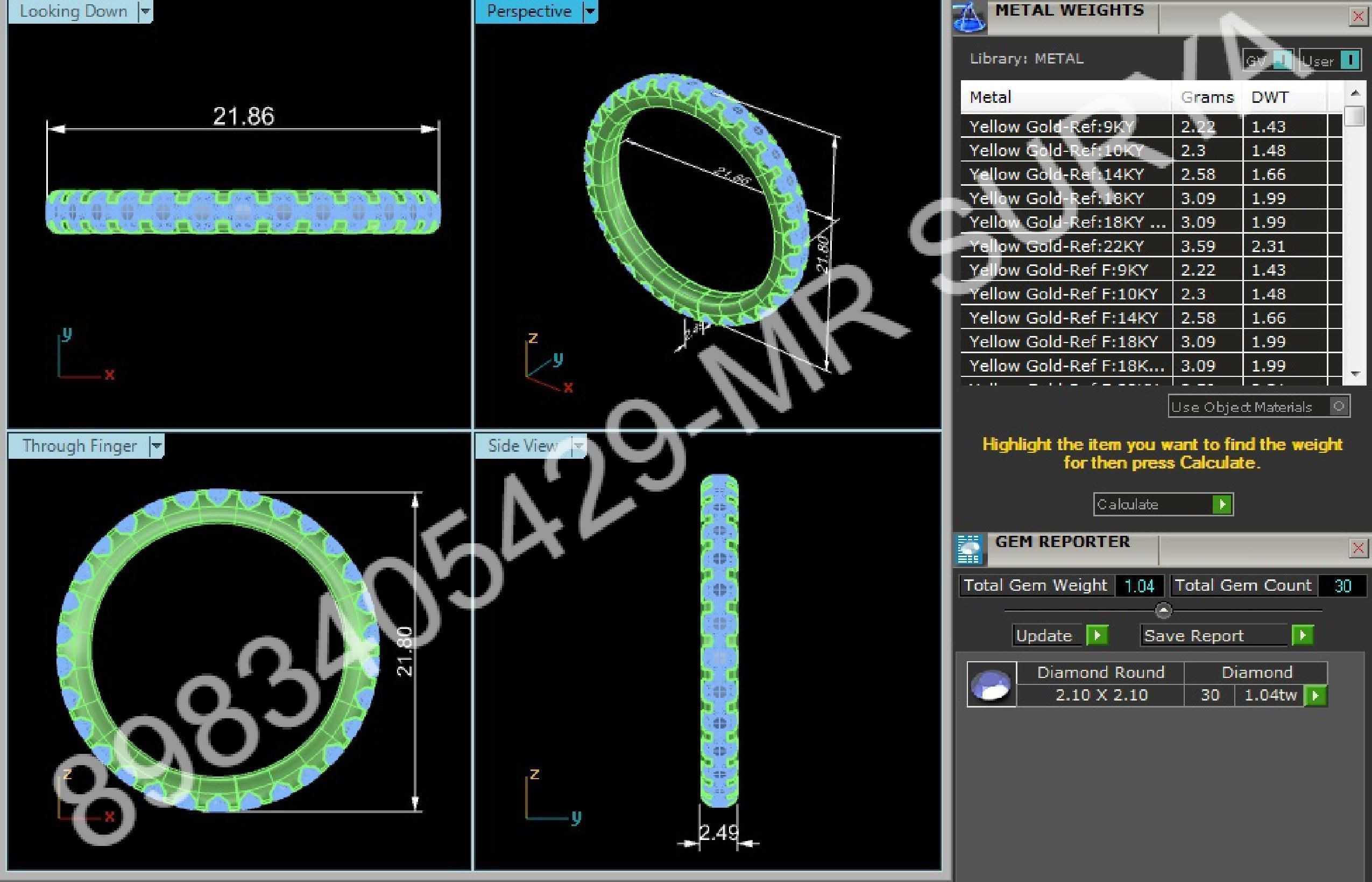 Pendant and Solitaire Rings 3D print model_4