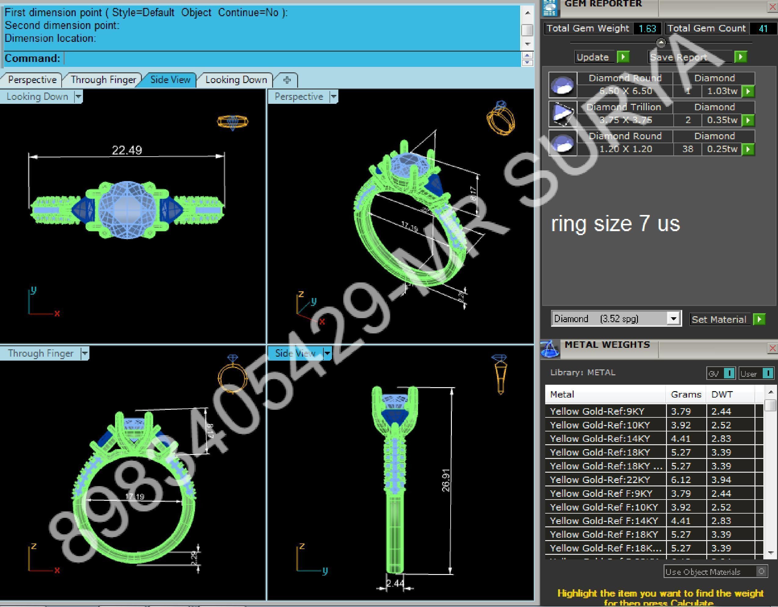 Pendant and Solitaire Rings 3D print model_37