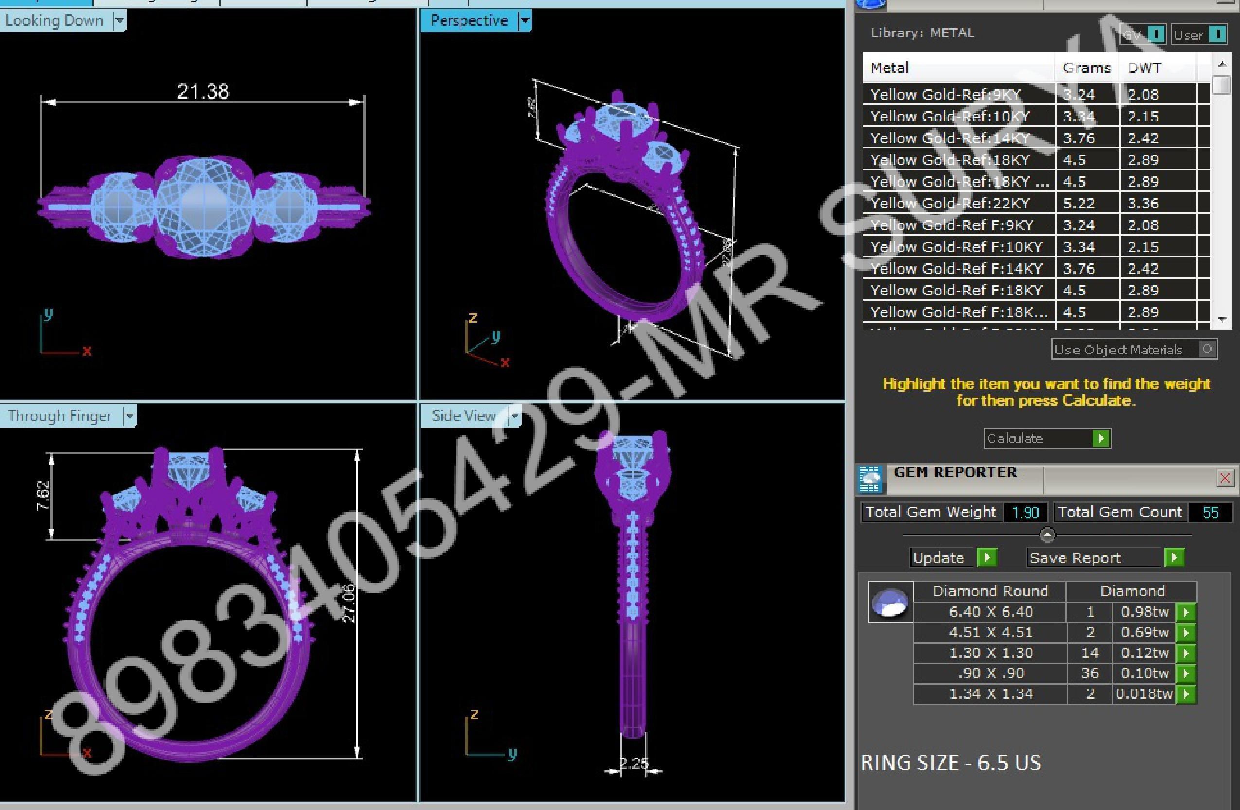 Pendant and Solitaire Rings 3D print model_40