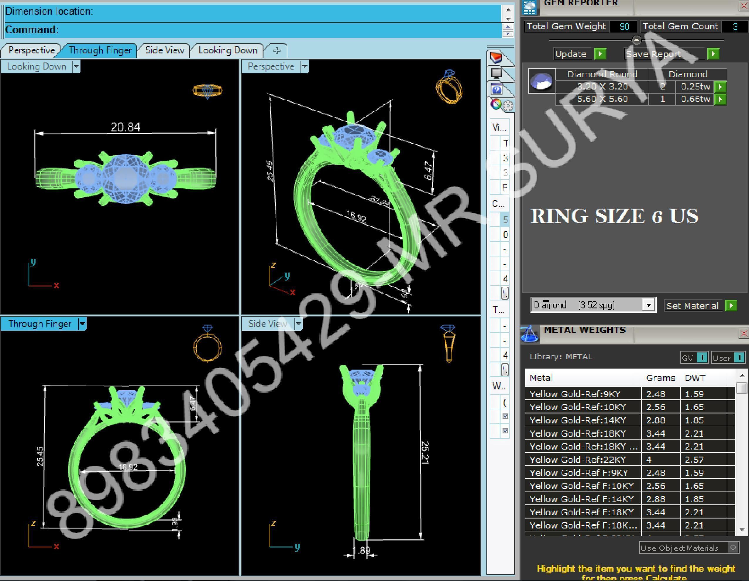 Pendant and Solitaire Rings 3D print model_55