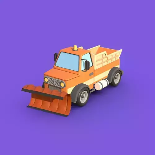 Stylized Toon Snow Plower Truck