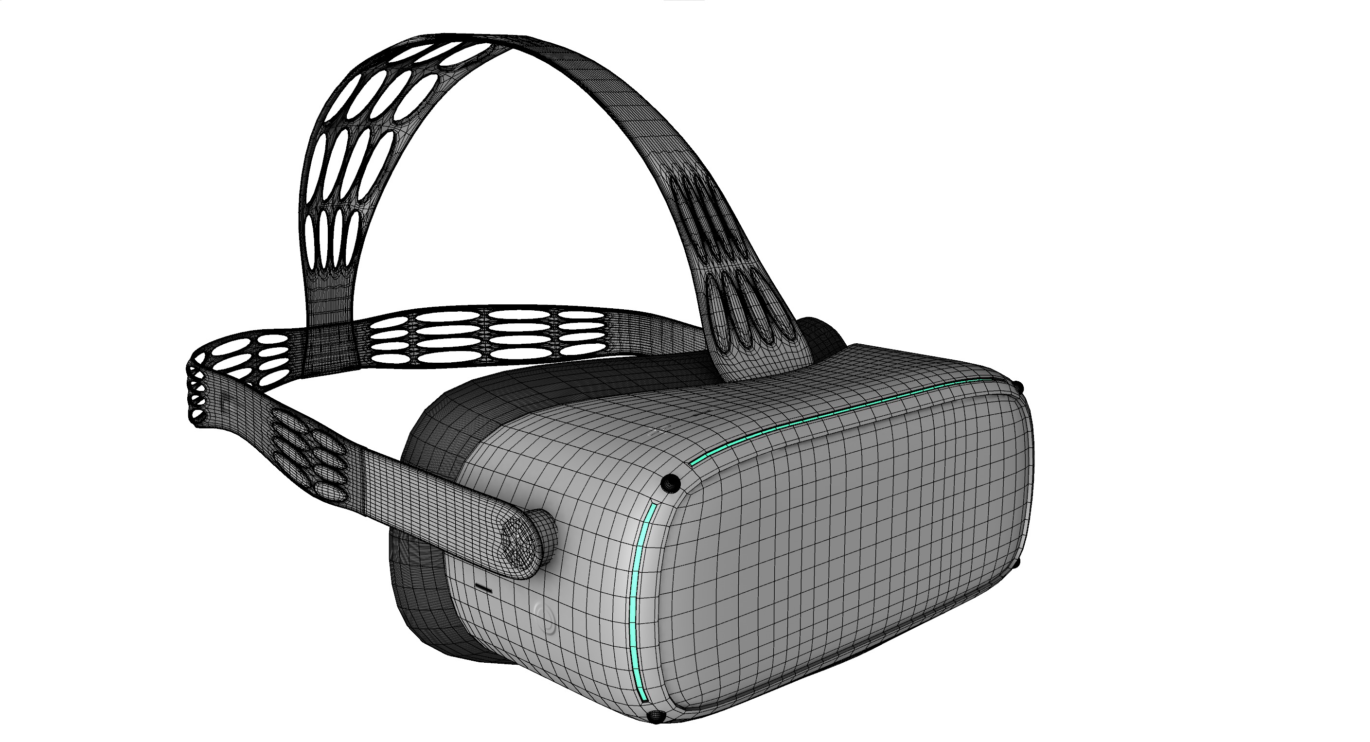 VR goggles Low-poly 3D model_3