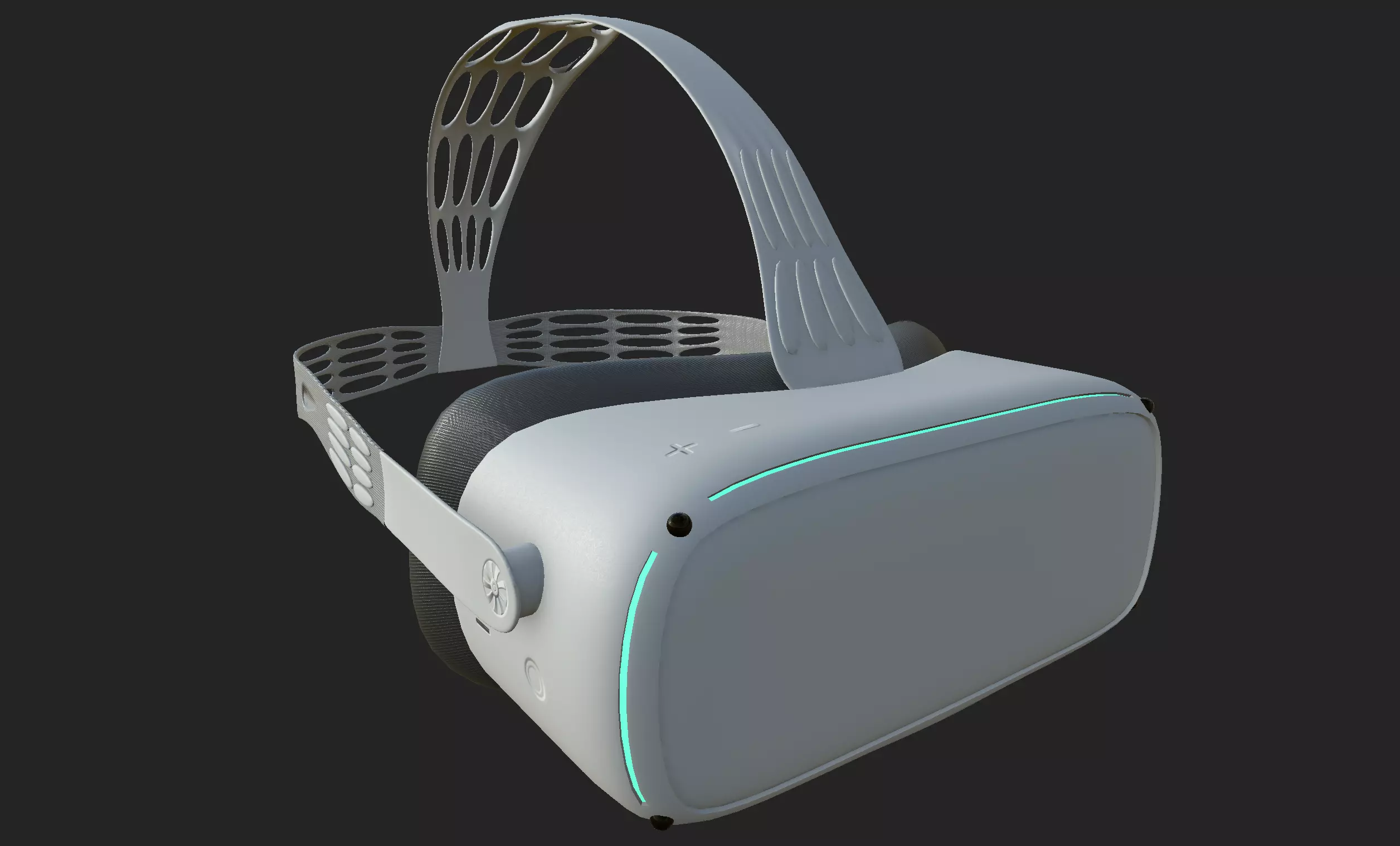VR goggles Low-poly 3D model_0