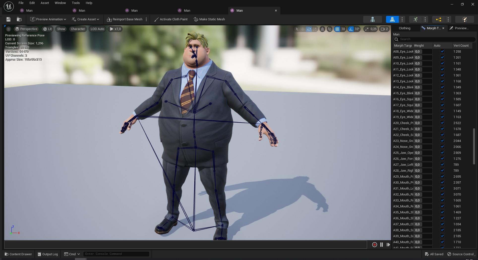 Big Cartoon Professional Businessman in Plus Size Suit 3D Low-poly 3D model_27
