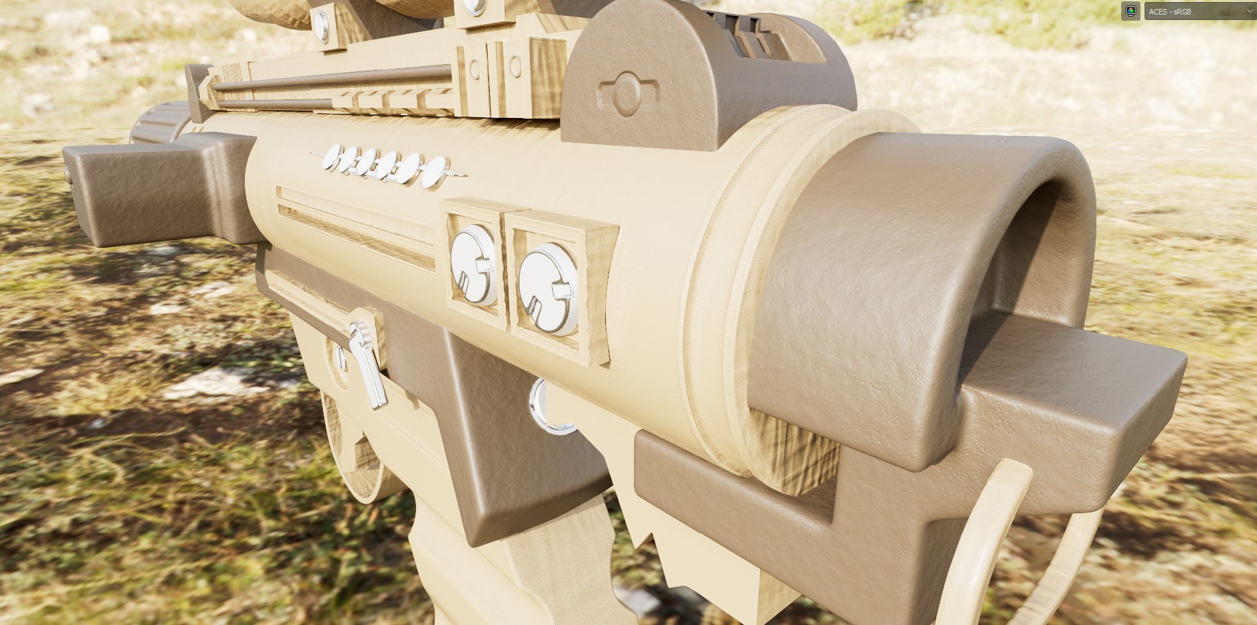 Star Wars Blaster Low-poly 3D model_6