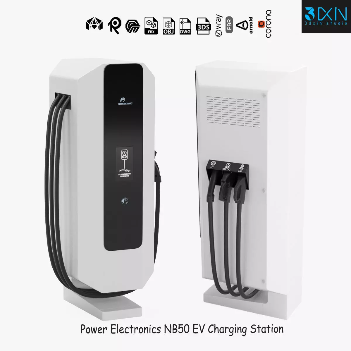 Power Electronics NB50 EV Charging Station 3D model_0