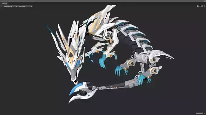 Robot dragon Low-poly 3D model