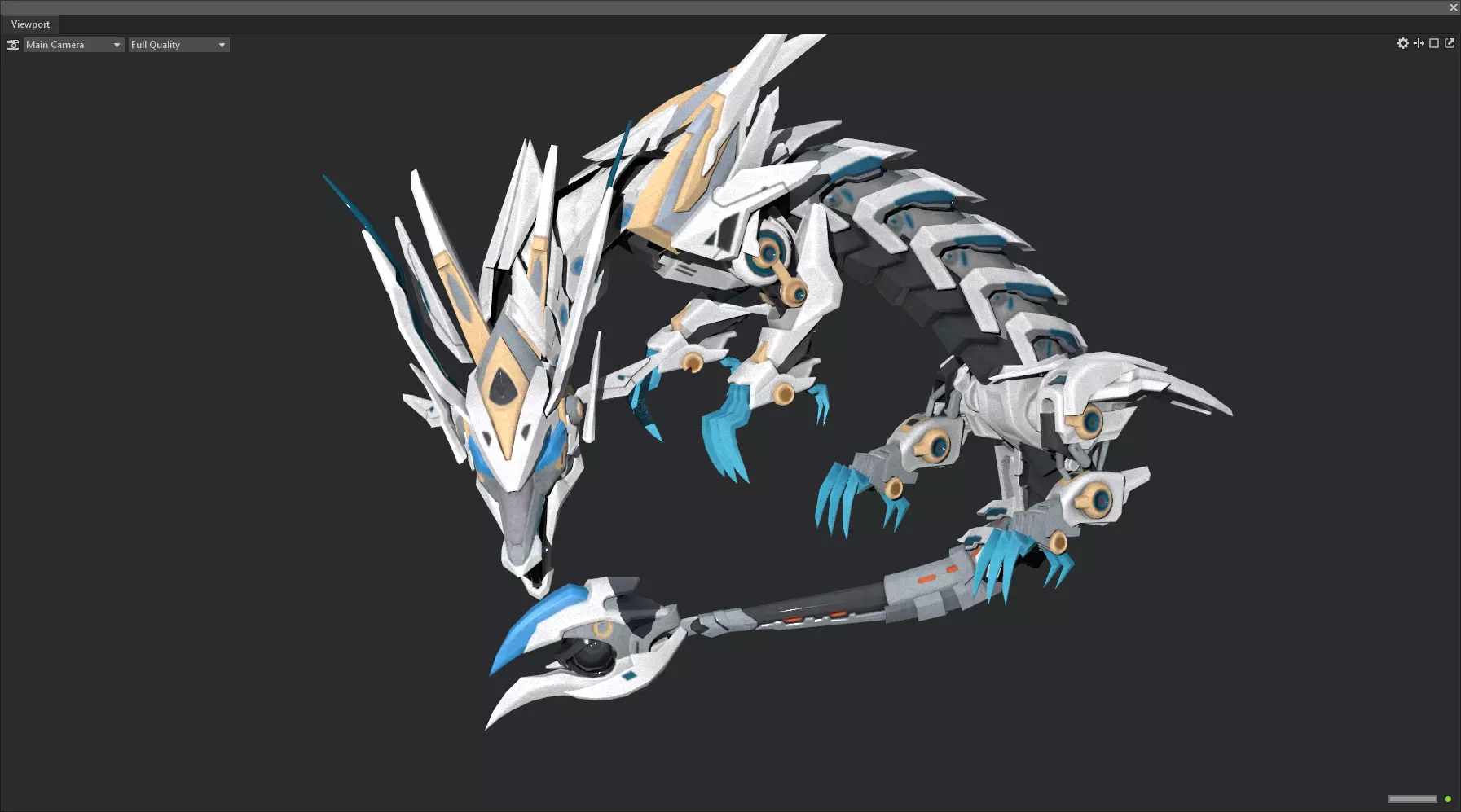 Robot dragon Low-poly 3D model_0