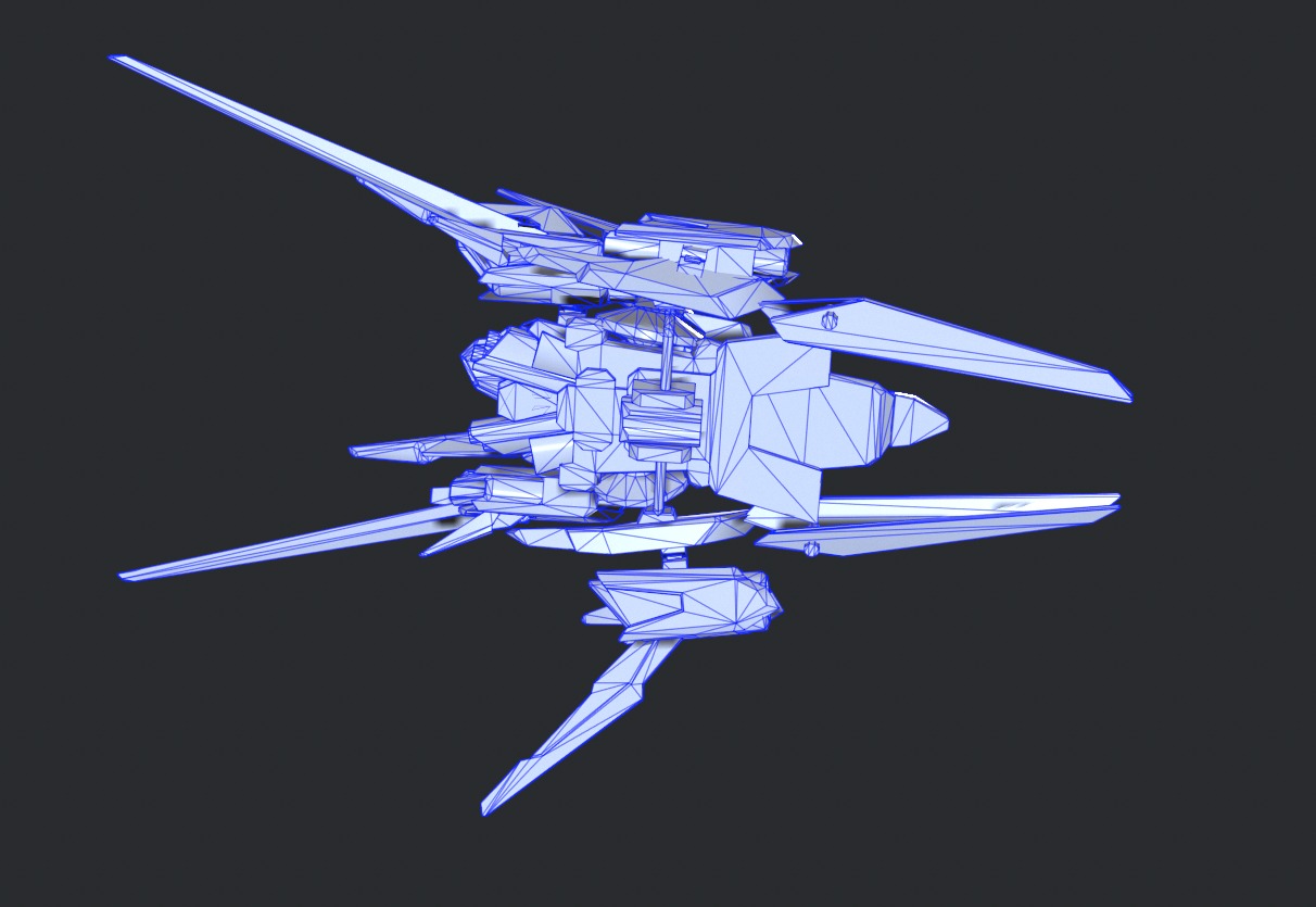 Robot dragon Low-poly 3D model_11