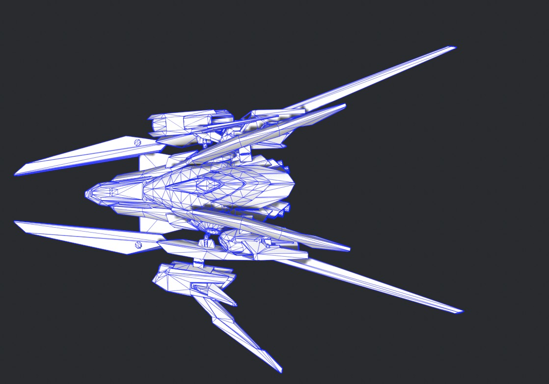 Robot dragon Low-poly 3D model_10