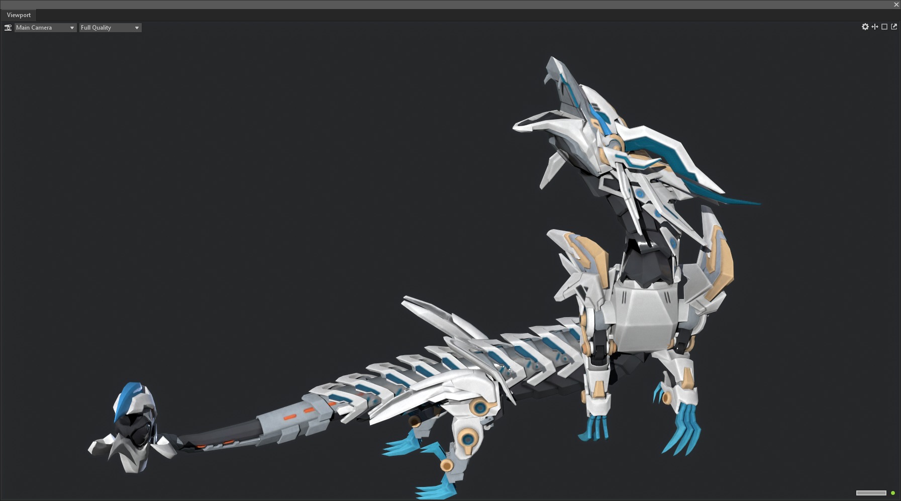 Robot dragon Low-poly 3D model_5
