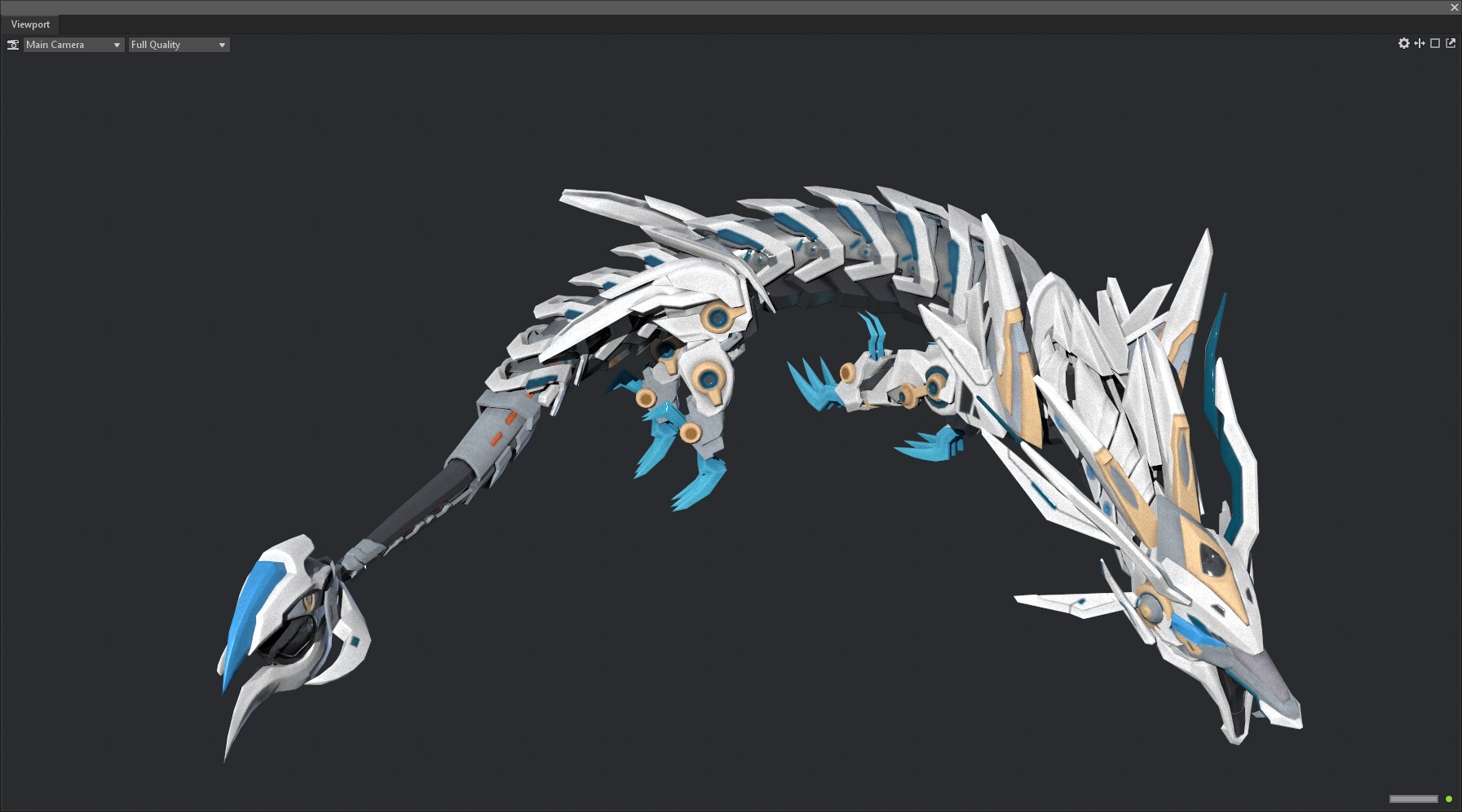 Robot dragon Low-poly 3D model_6