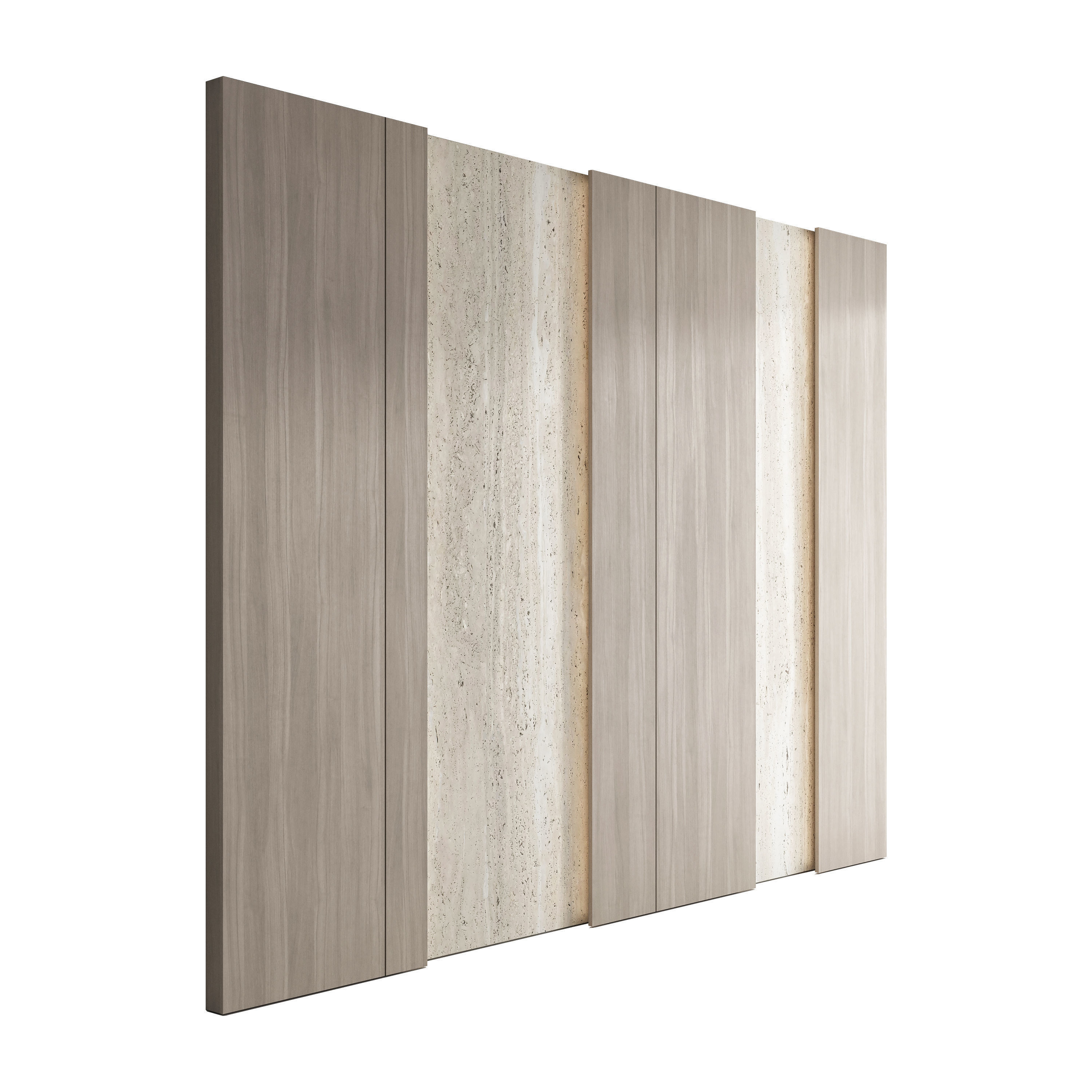 Decorative wall panel set 132 3D model_3