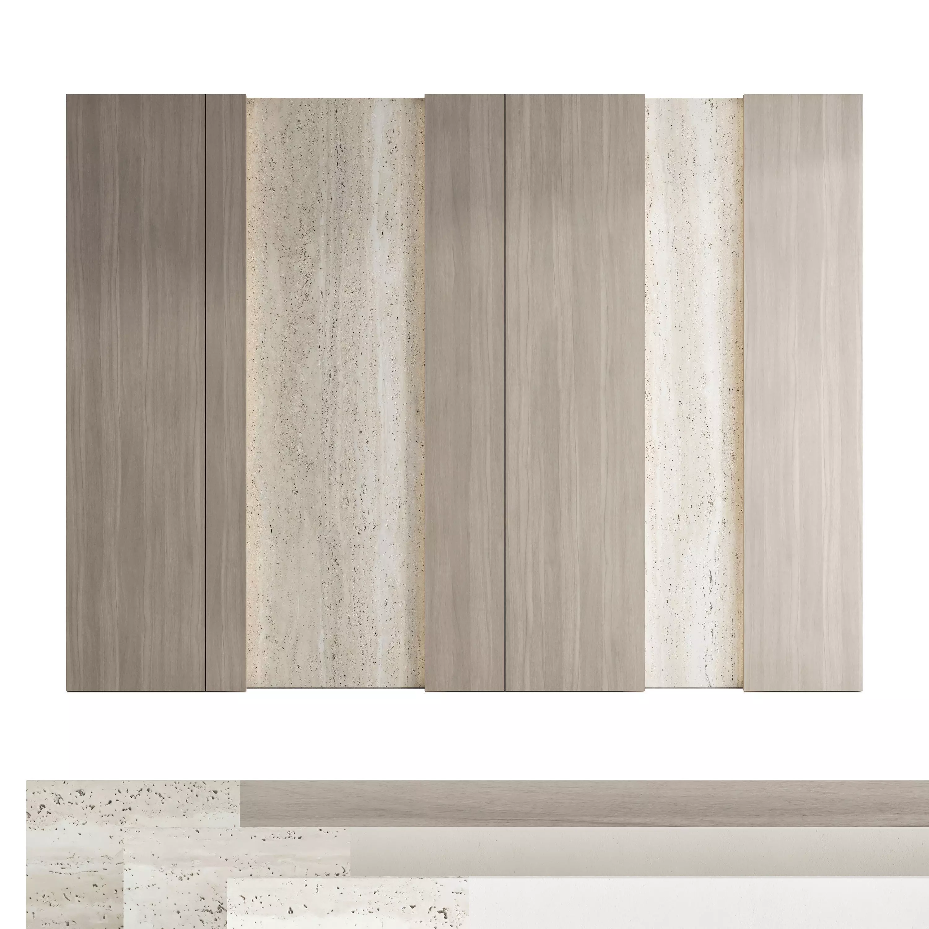 Decorative wall panel set 132 3D model_0